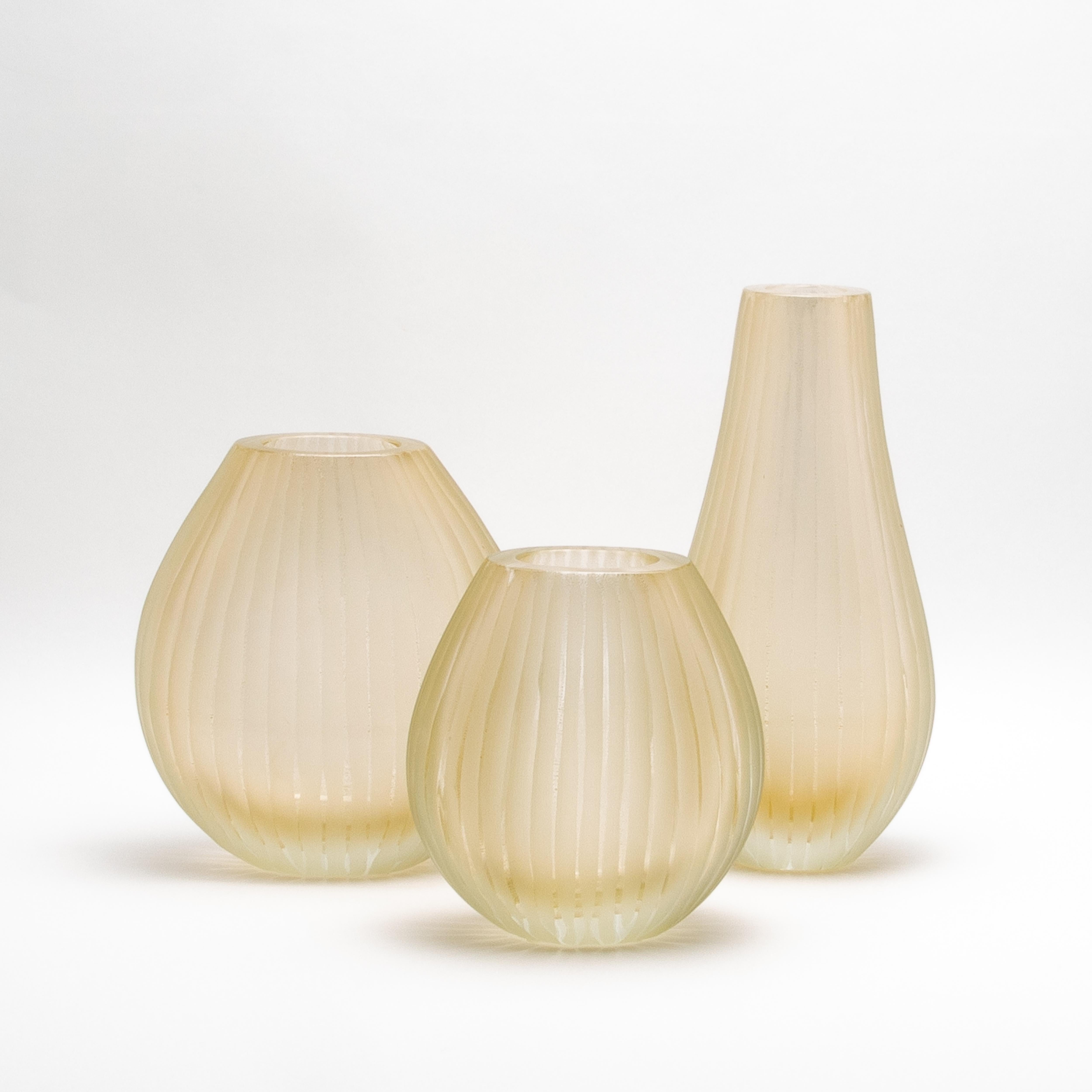 Vaso supremo di Murano soffiato a mano, trasparente e con riflessi d'oro a 24 carati, grande in vendita 3