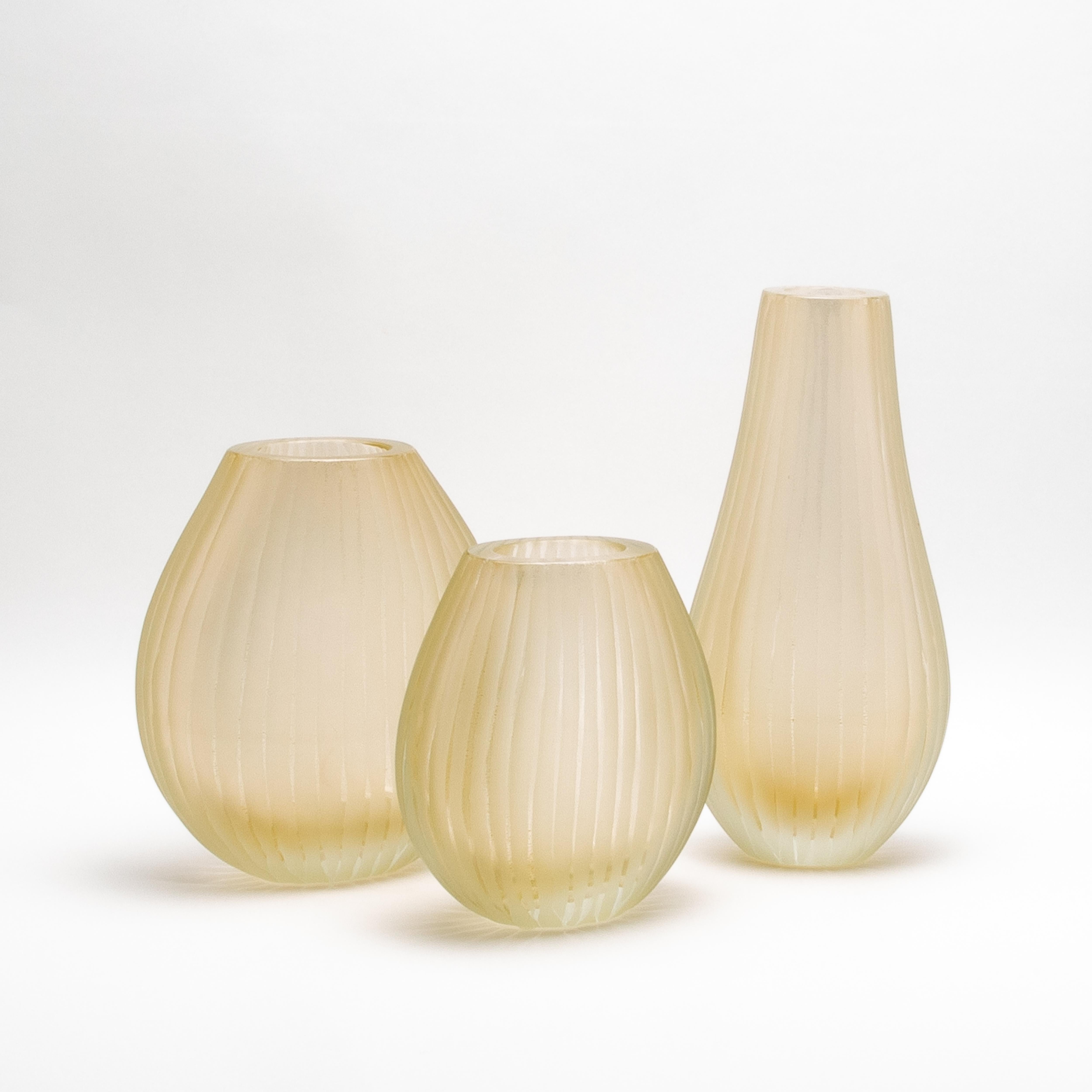 Vaso supremo di Murano soffiato a mano, trasparente e con riflessi d'oro a 24 carati, grande in vendita 4