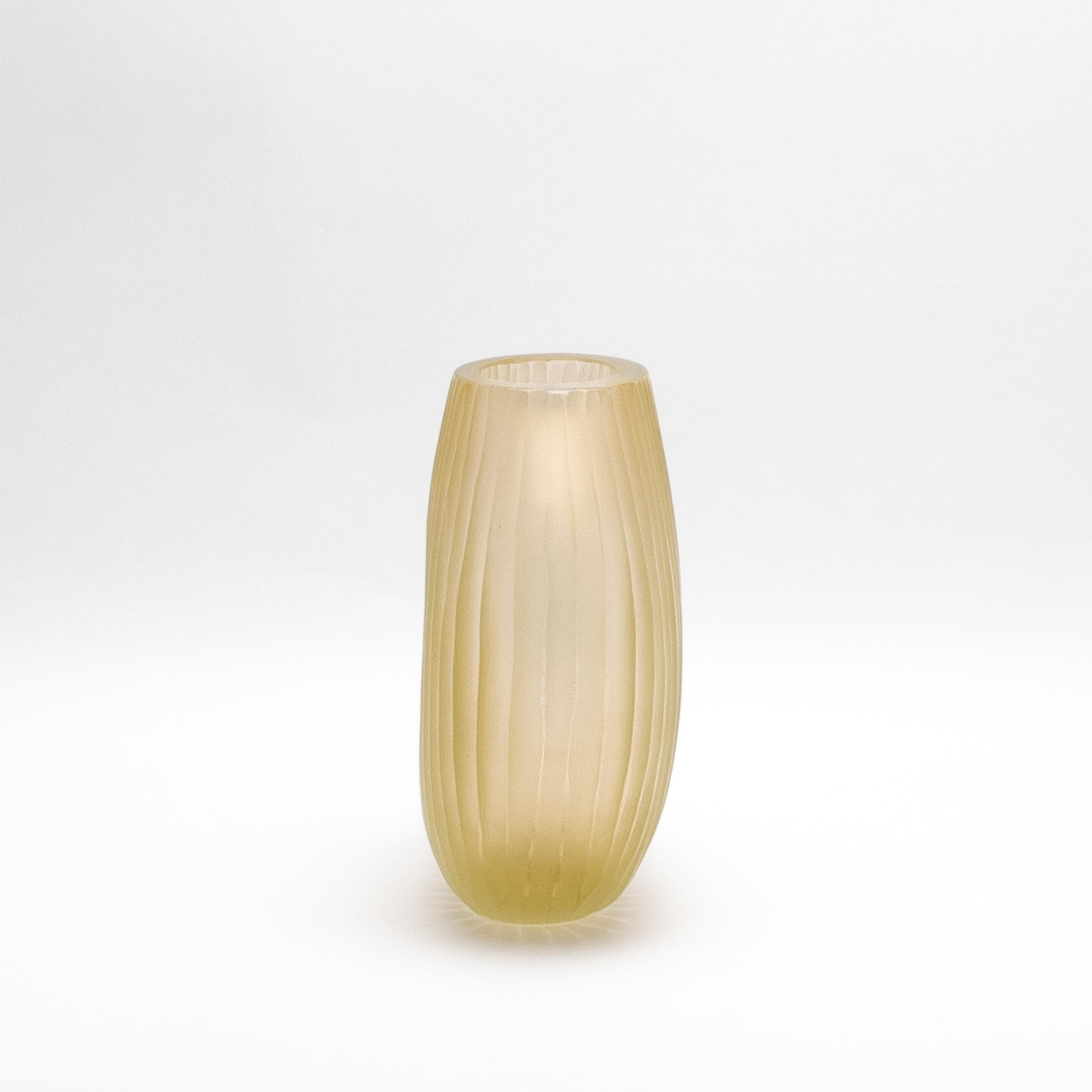 Vaso supremo di Murano soffiato a mano, trasparente e con riflessi d'oro a 24 carati, grande in vendita 1