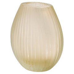 Hand-Blown Murano Supreme Vase in Clear with 24-karat Gold Flecks Medium