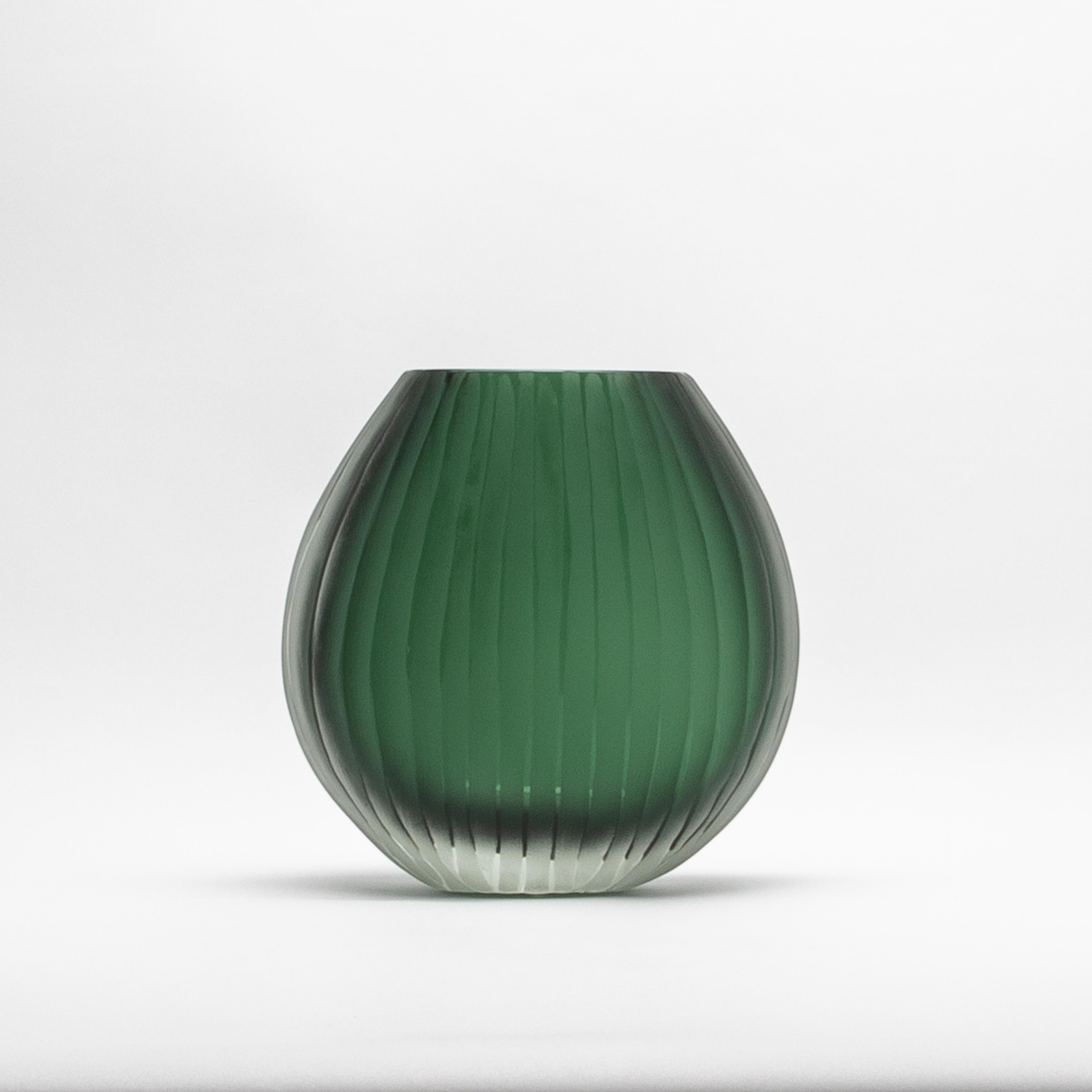 Fatto a mano Vaso Supreme di Murano soffiato a mano in Greene & Greene Grande in vendita