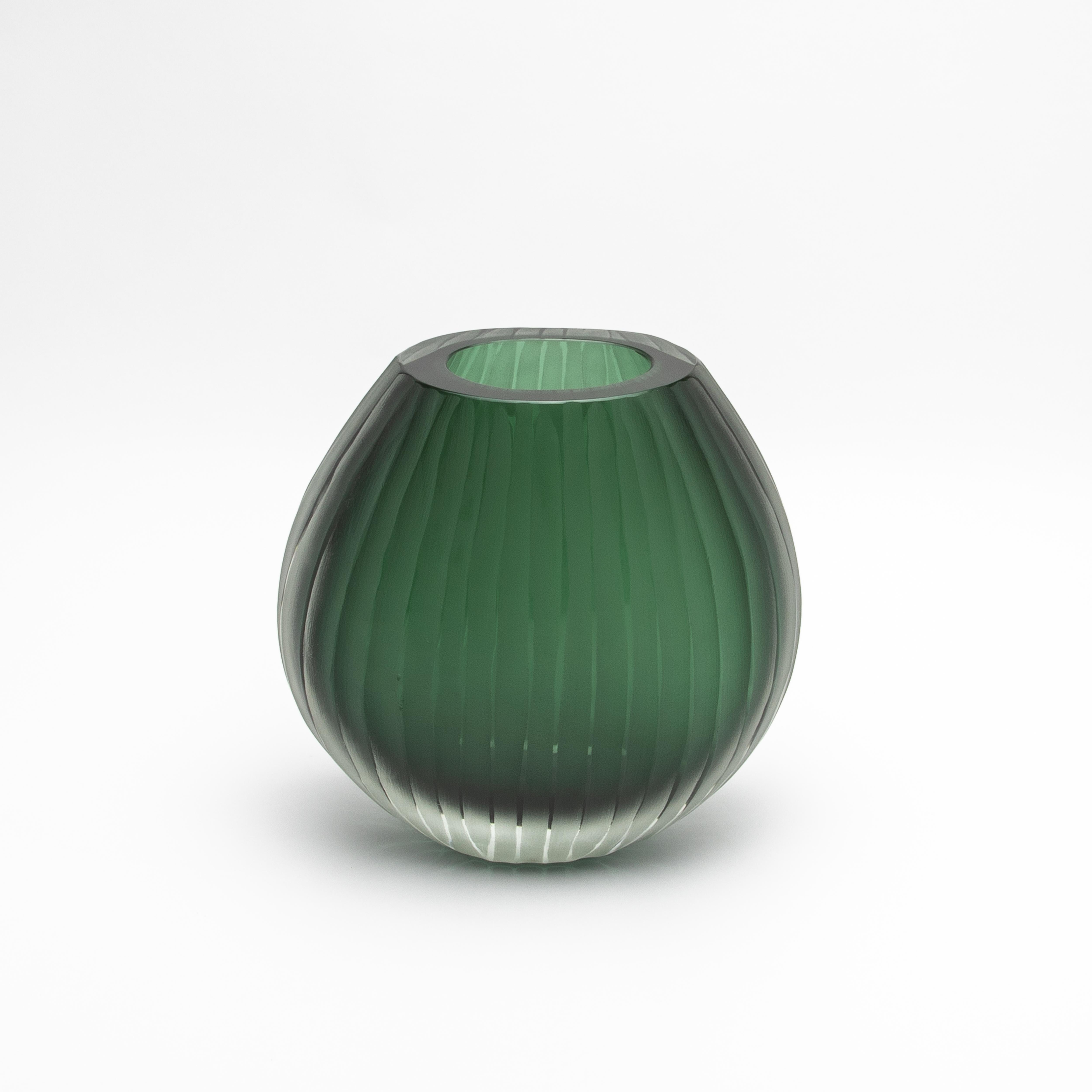 XXI secolo e contemporaneo Vaso Supreme di Murano soffiato a mano in Greene & Greene Grande in vendita