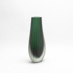 Hand-Blown Murano Supreme Vase in Emerald Green Tall