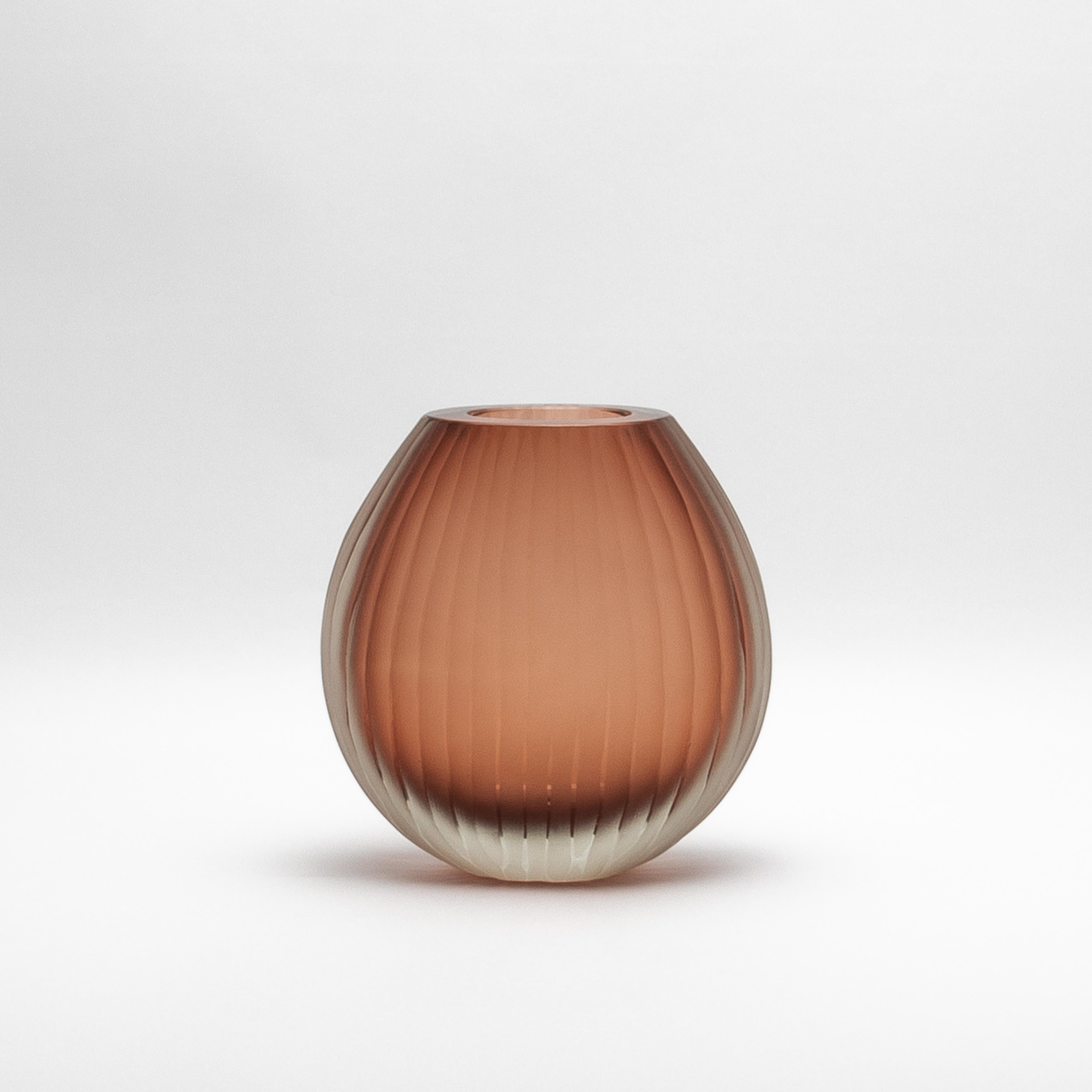 Vaso Supreme di Murano soffiato a mano in Amaretto chiaro grande in vendita 3