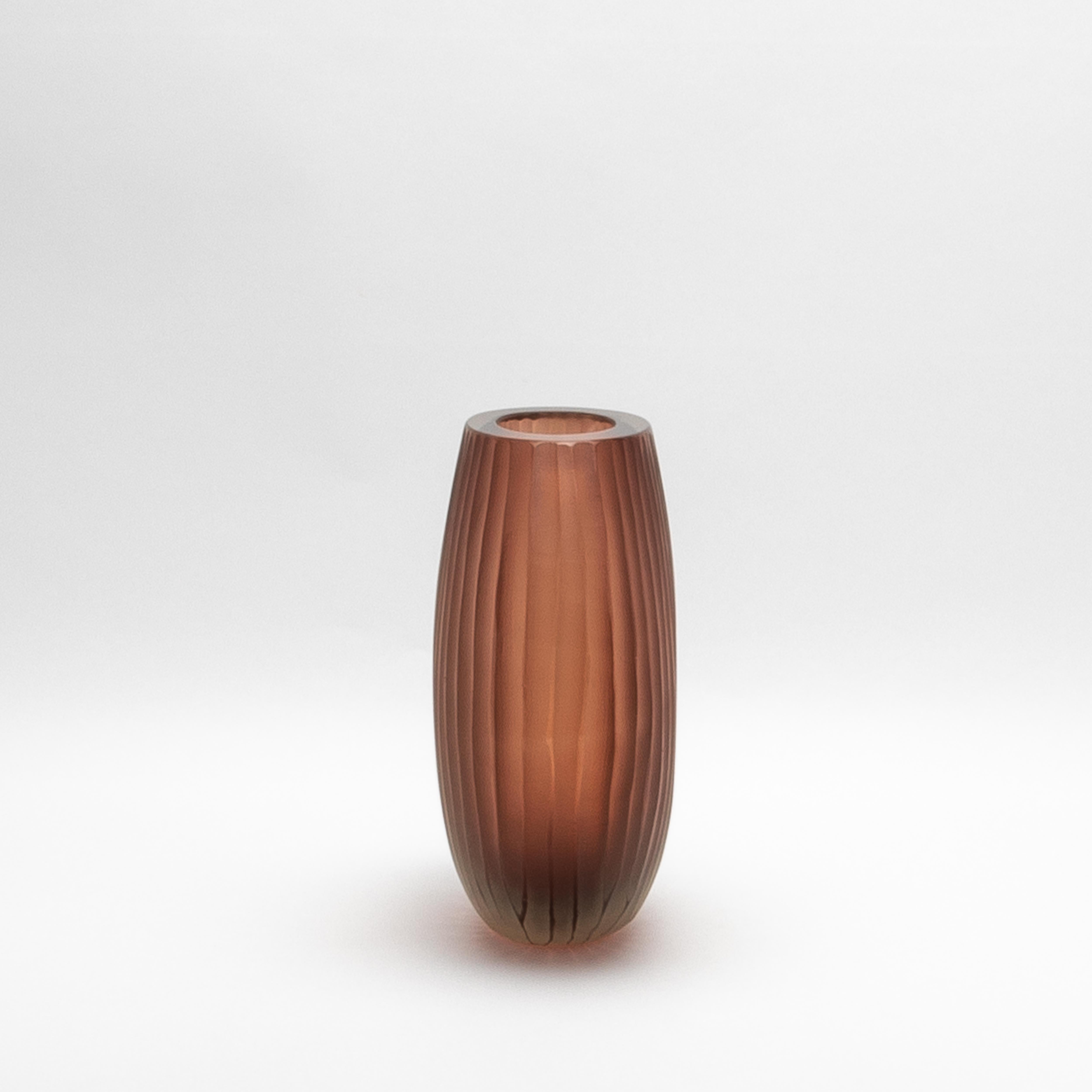 Moderno Vaso Supreme di Murano soffiato a mano in Amaretto chiaro grande in vendita