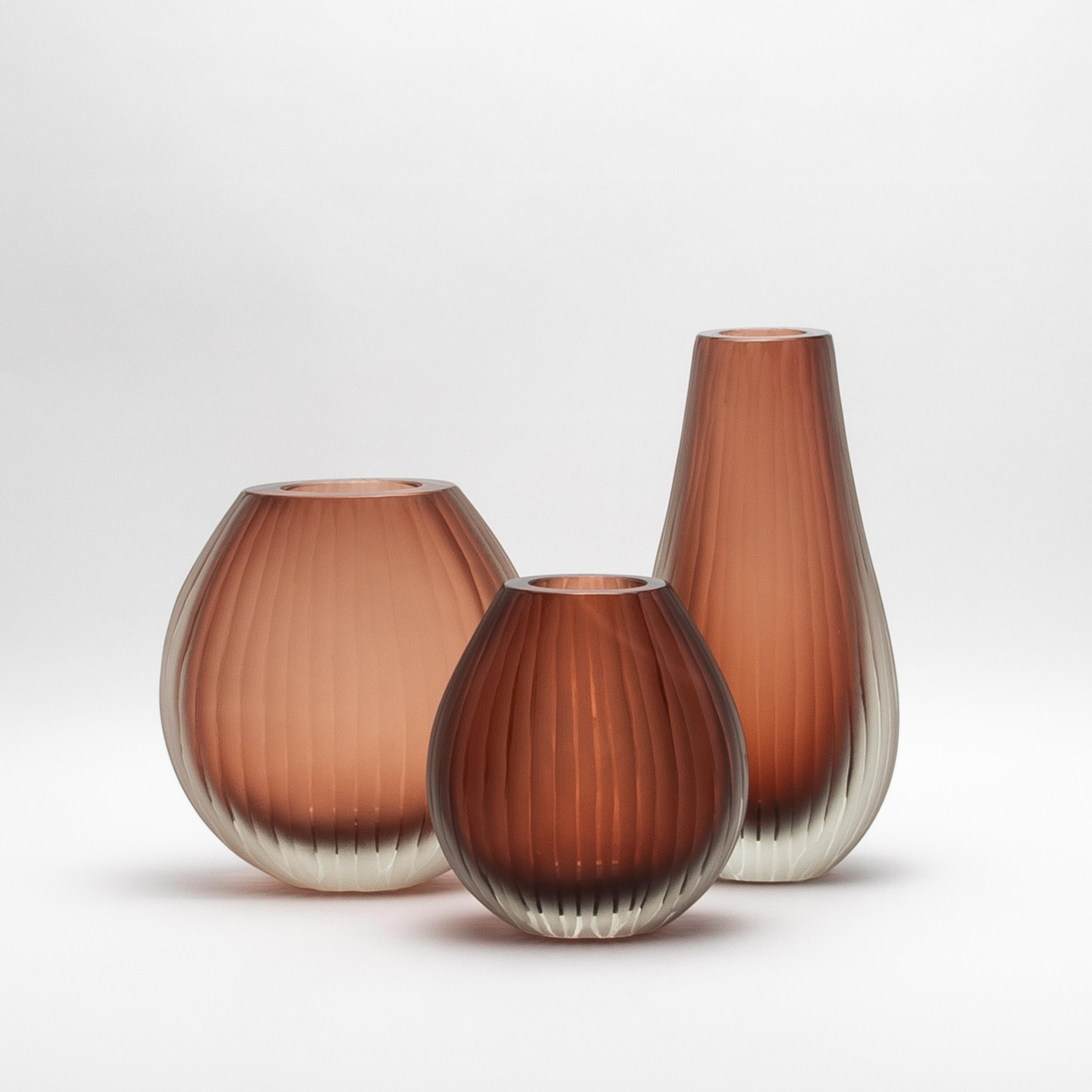 Vaso Supreme di Murano soffiato a mano in Amaretto chiaro grande in vendita 1