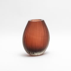 Vaso Supremo di Murano soffiato a mano in Amaretto medio chiaro