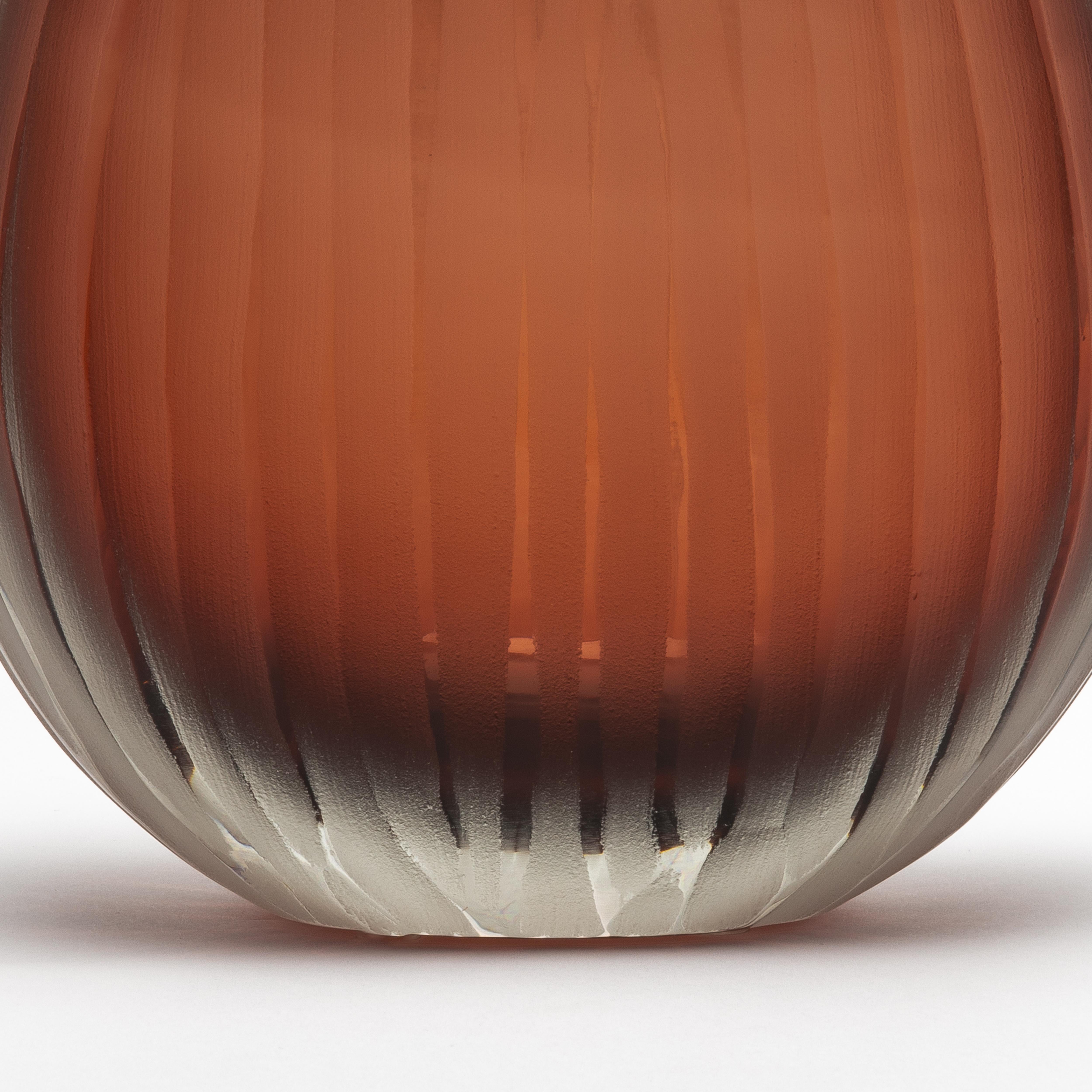 XXI secolo e contemporaneo Vaso Supremo di Murano soffiato a mano in Amaretto medio chiaro in vendita