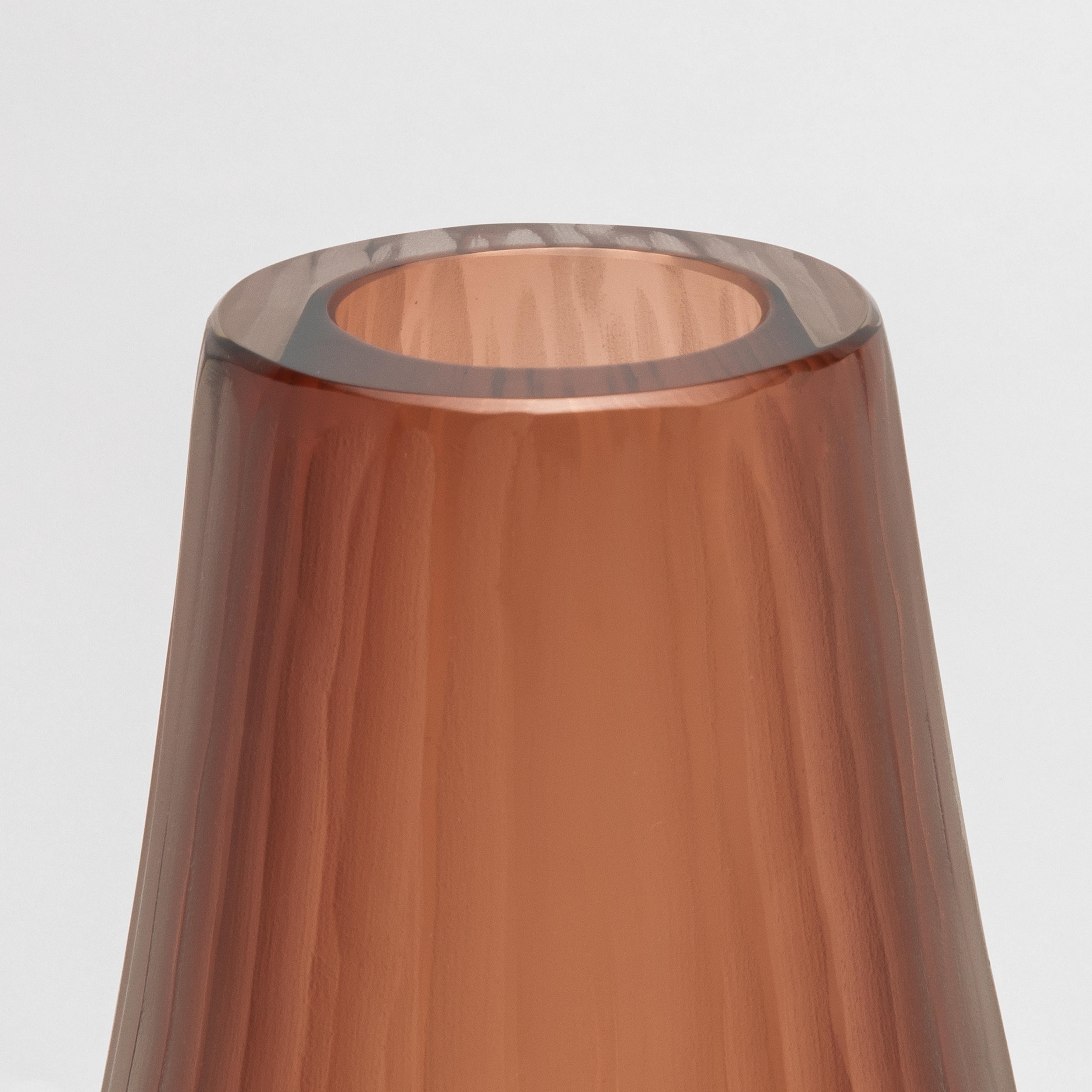 XXI secolo e contemporaneo Vaso Supreme di Murano soffiato a mano in Amaretto chiaro alto in vendita