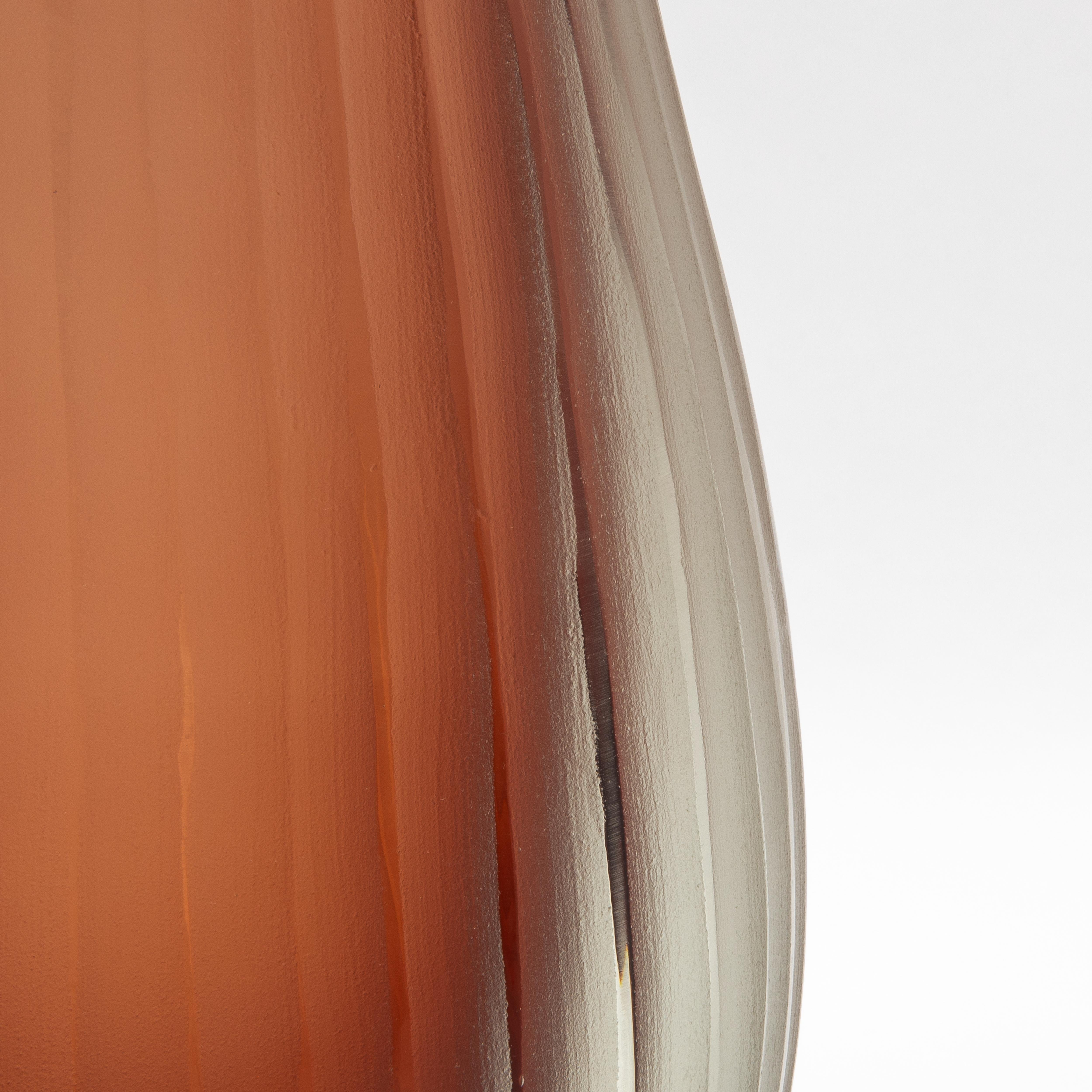 Vaso Supreme di Murano soffiato a mano in Amaretto chiaro alto in vendita 1
