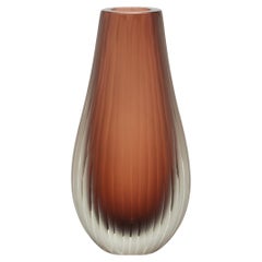 Hand-Blown Murano Supreme Vase in Light Amaretto Tall