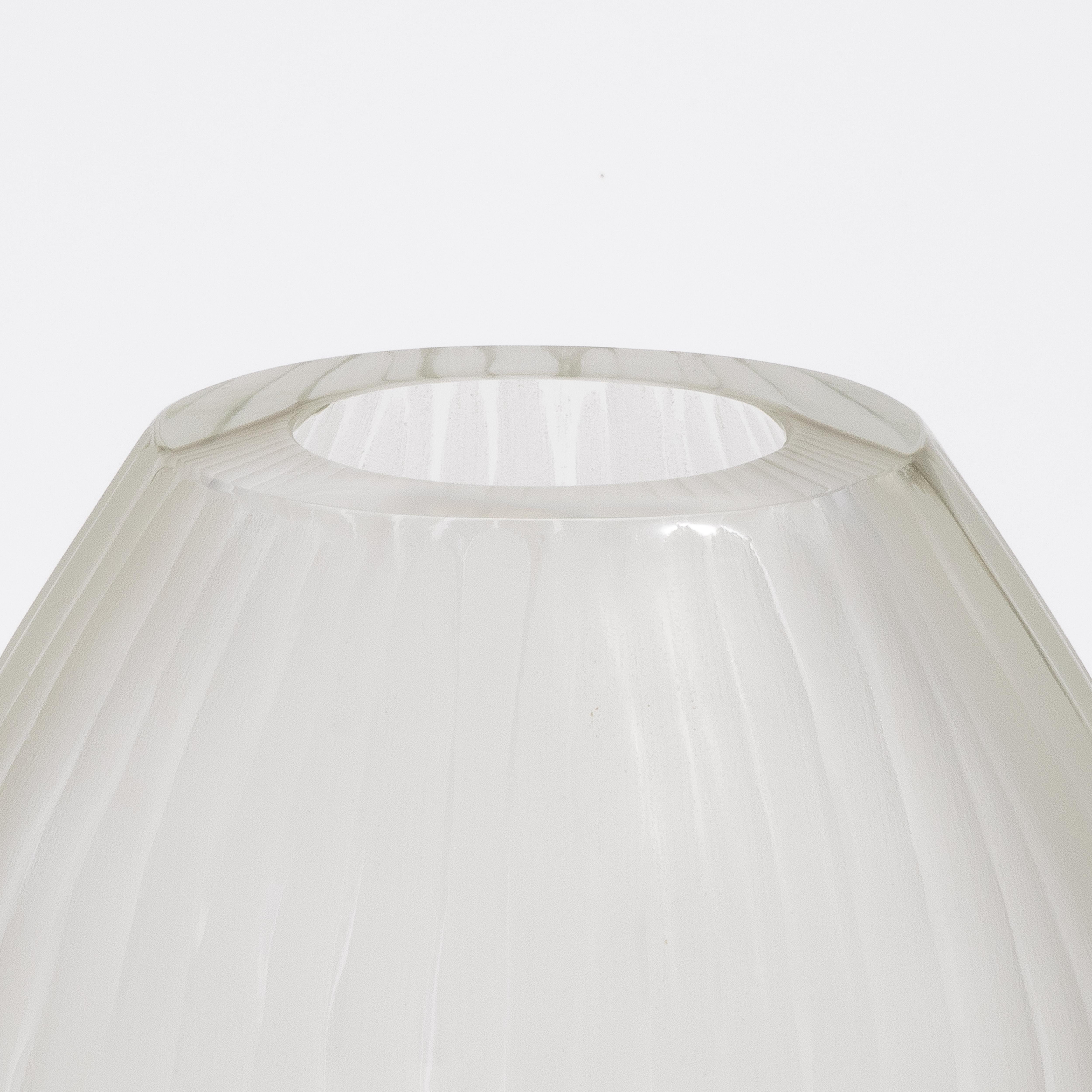 Hand-Crafted Hand-Blown Murano Surpime Vase in Citrine Medium For Sale