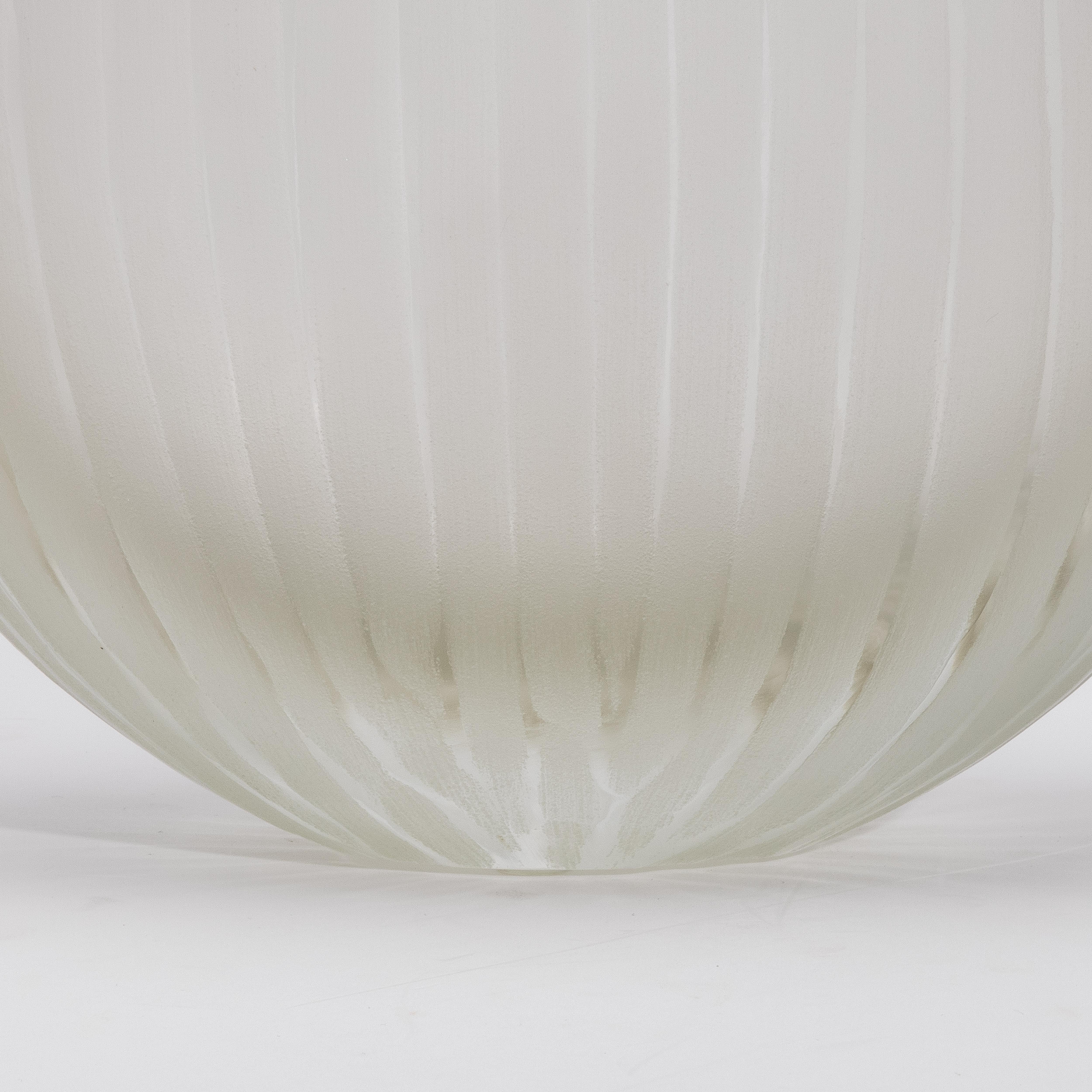 Murano Glass Hand-Blown Murano Surpime Vase in Citrine Medium For Sale