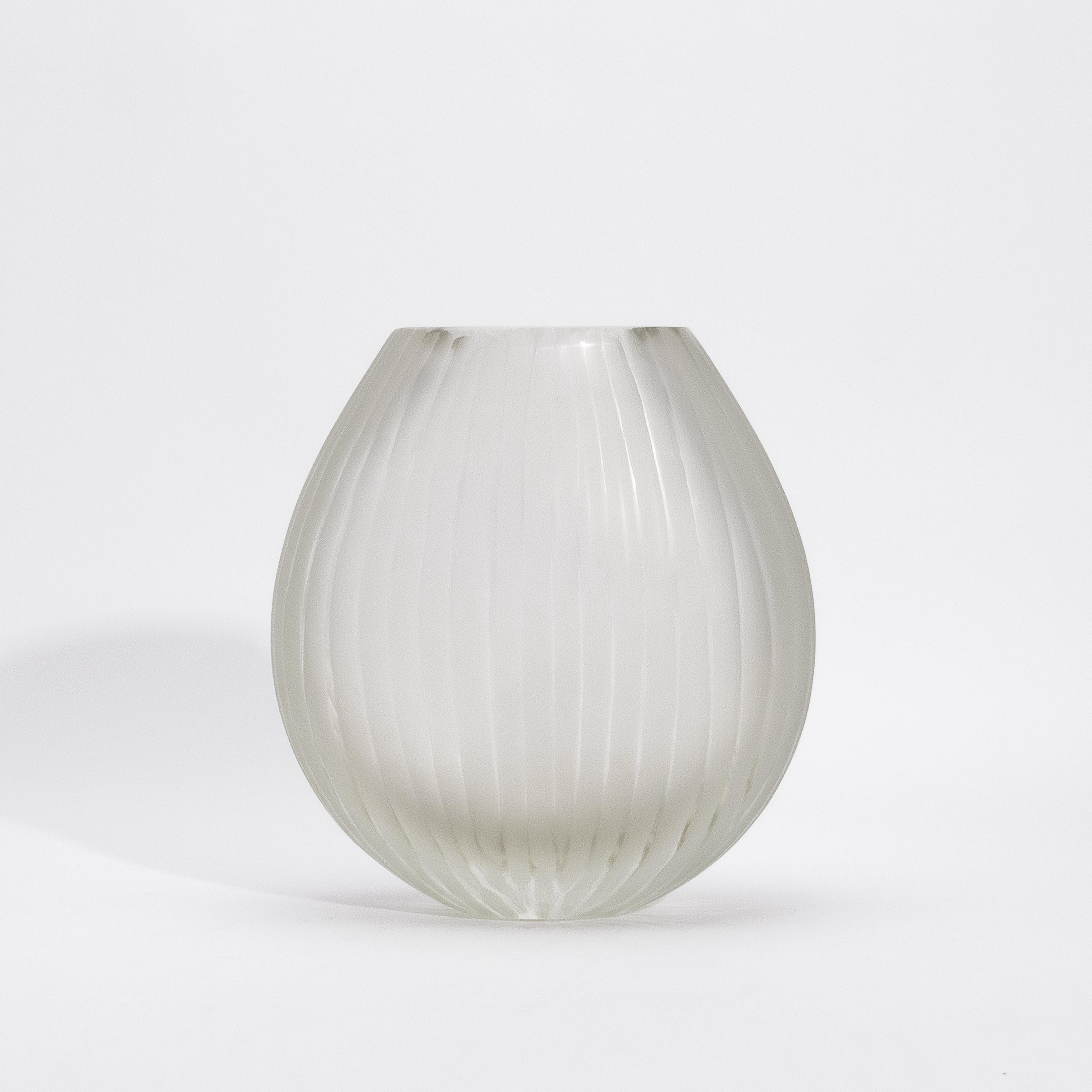 Hand-Blown Murano Surpime Vase in Citrine Medium For Sale 1