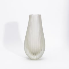Hand-Blown Murano Surpime Vase in Citrine Tall