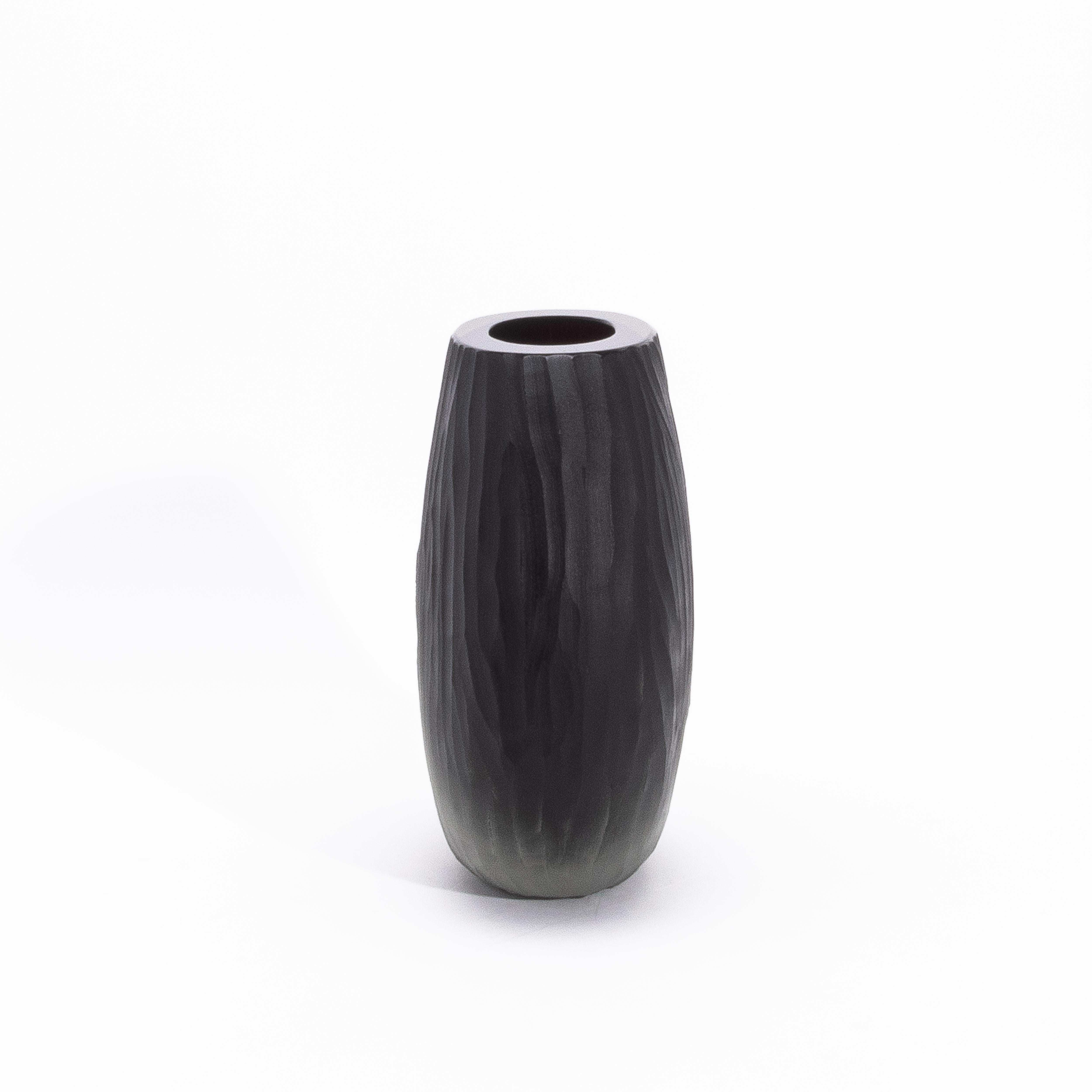 Moderno Vaso Supreme di Murano soffiato a mano in nero onice grande in vendita