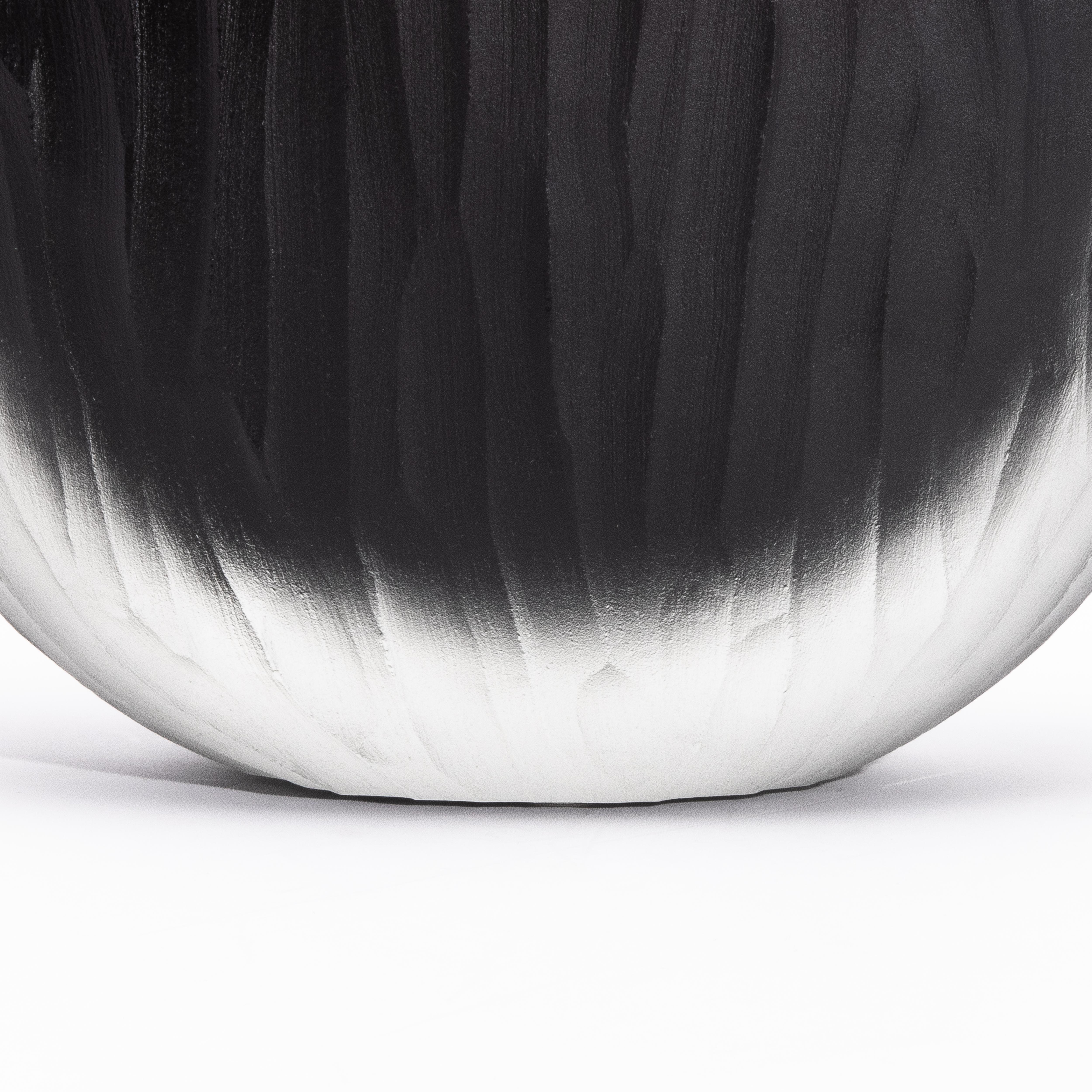 Vetro di Murano Vaso Supreme di Murano soffiato a mano in nero onice grande in vendita