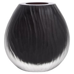 Hand-Blown Murano Supreme Vase in Onyx Black Large