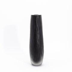 Hand-Blown Murano Supreme Vase in Onyx Black Tall
