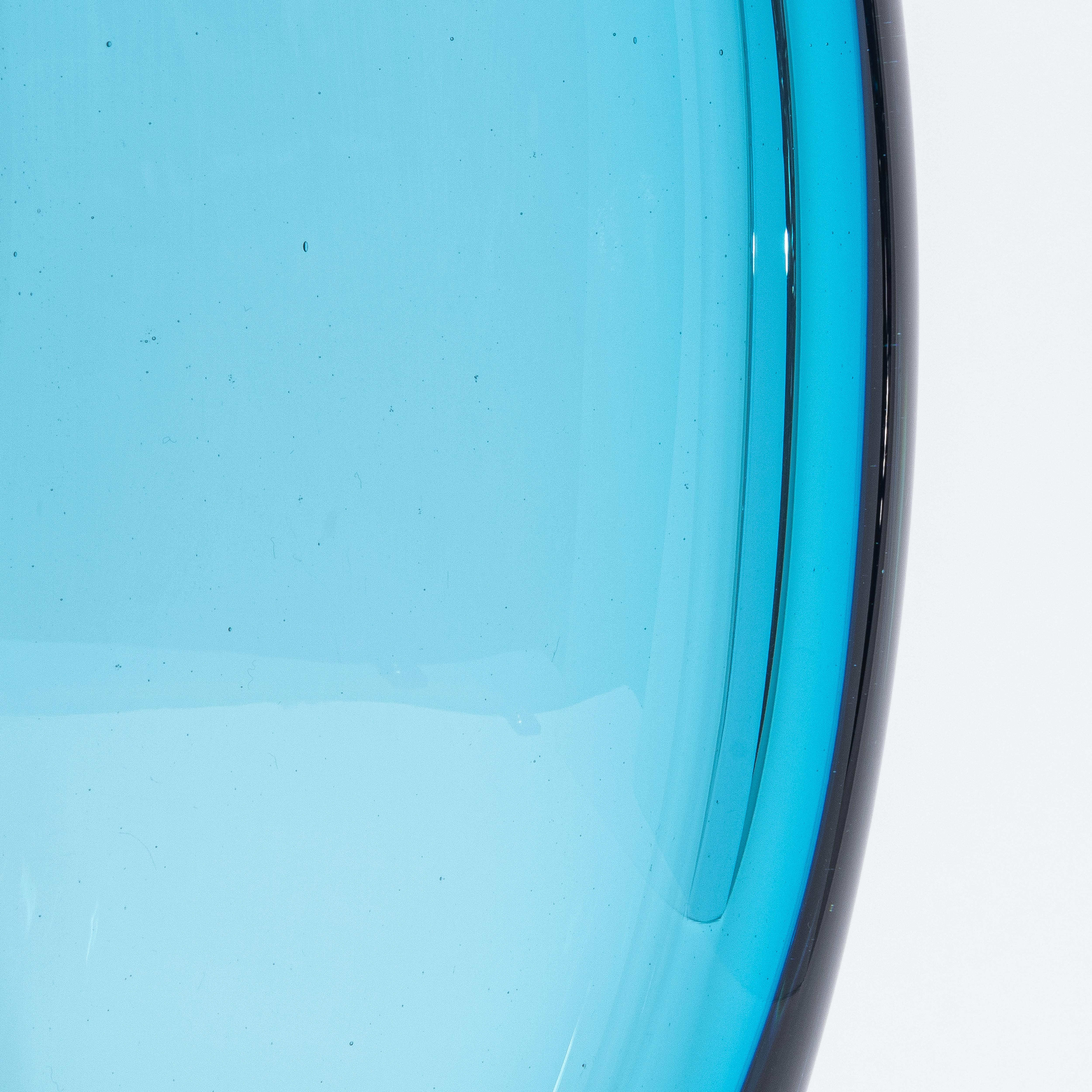 Vetro di Murano Vaso a goccia di Murano soffiato a mano in blu laguna grande in vendita
