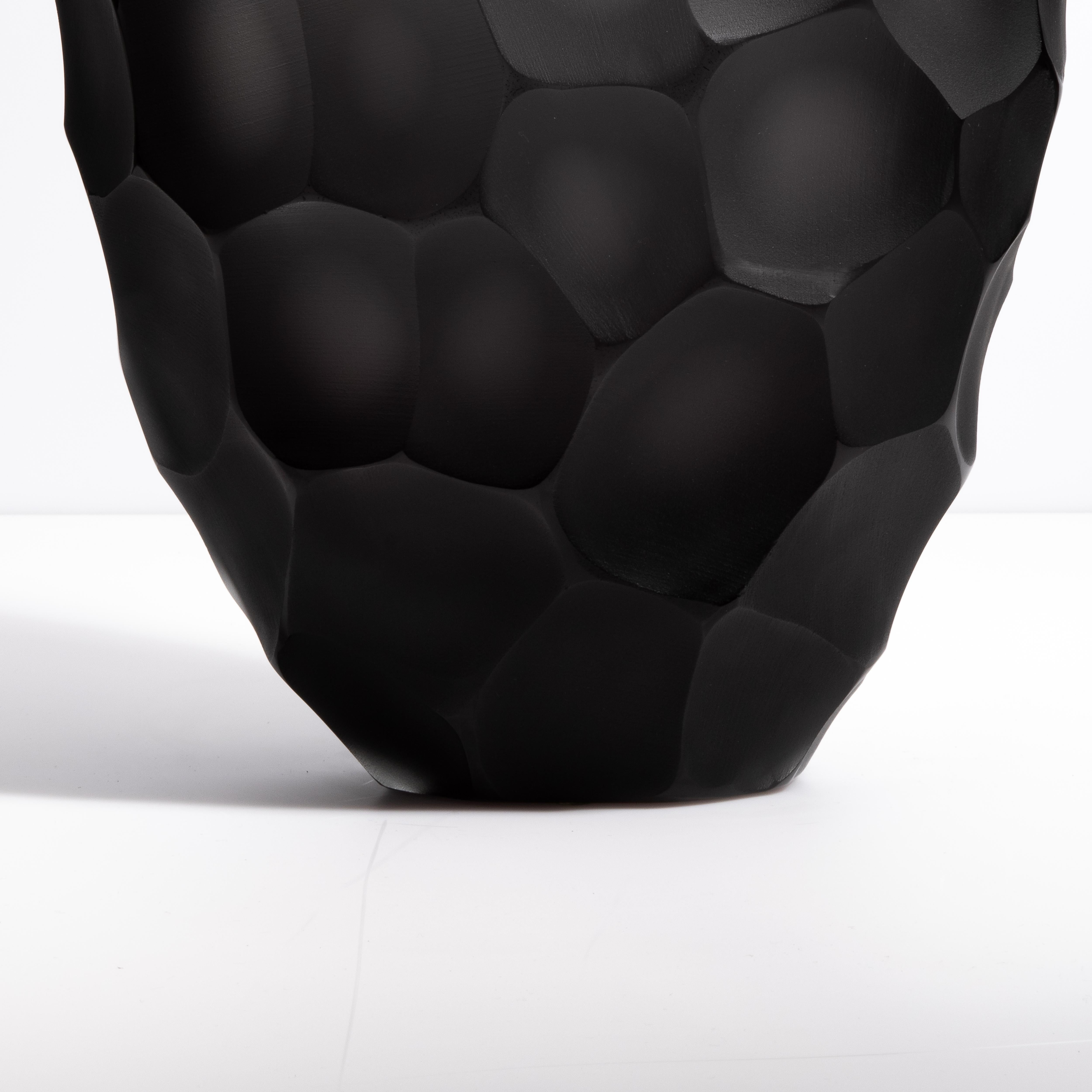 Vaso di Murano soffiato a mano Batutto in fumo sfumato in vendita 2