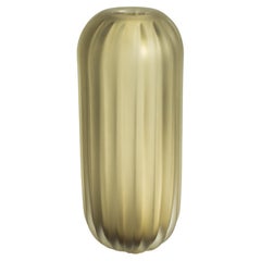 Hand Blown Murano Vase Cactus in Olive Large