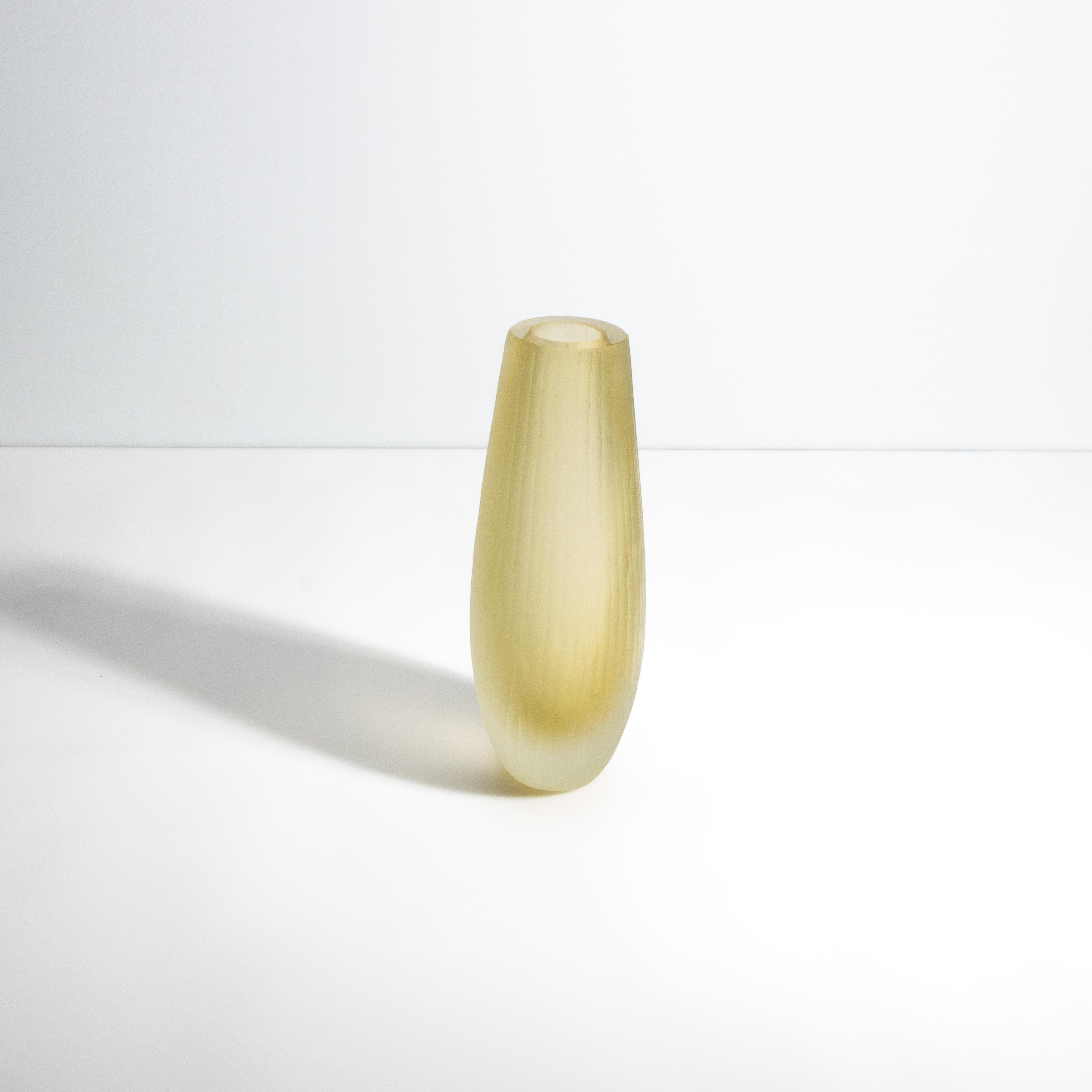 Moderno Vaso di Murano soffiato a mano Canetto in Tabacco in vendita