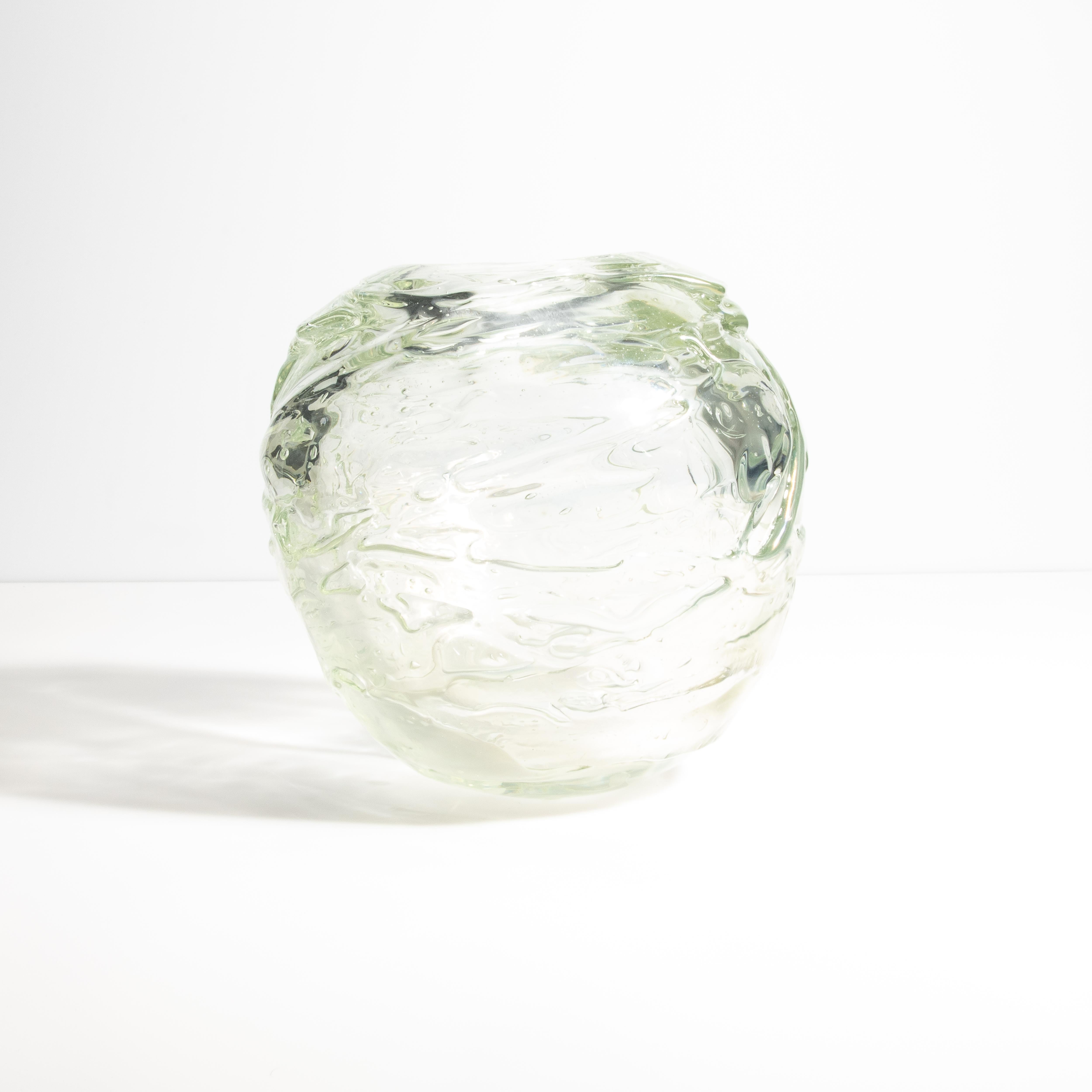 Vaso di Murano soffiato a mano Sbruffi Esterni in Trasparente In condizioni Nuovo in vendita a West Hollywood, CA
