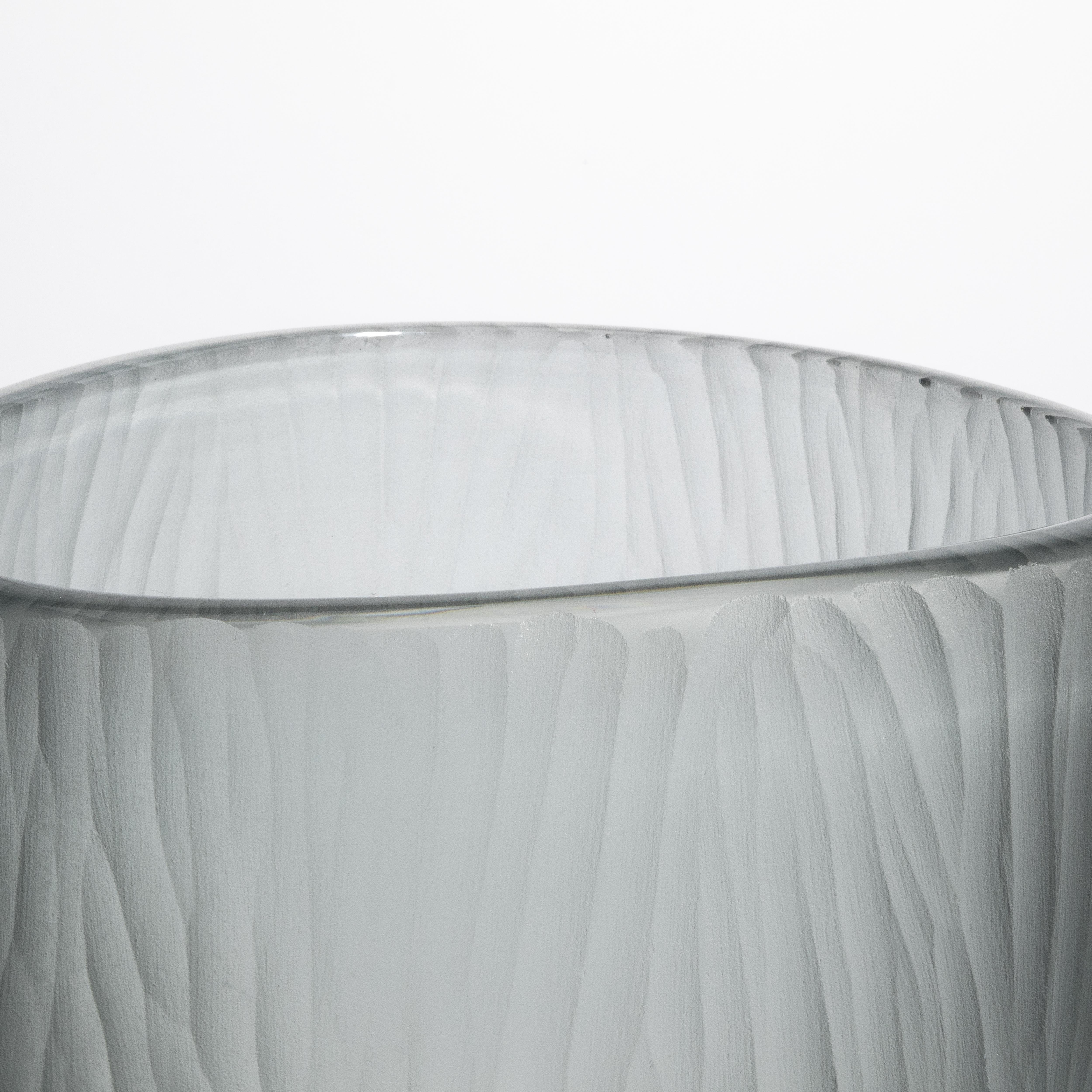 Fatto a mano Vaso di Murano soffiato a mano Ghost in Grigio Medio in vendita