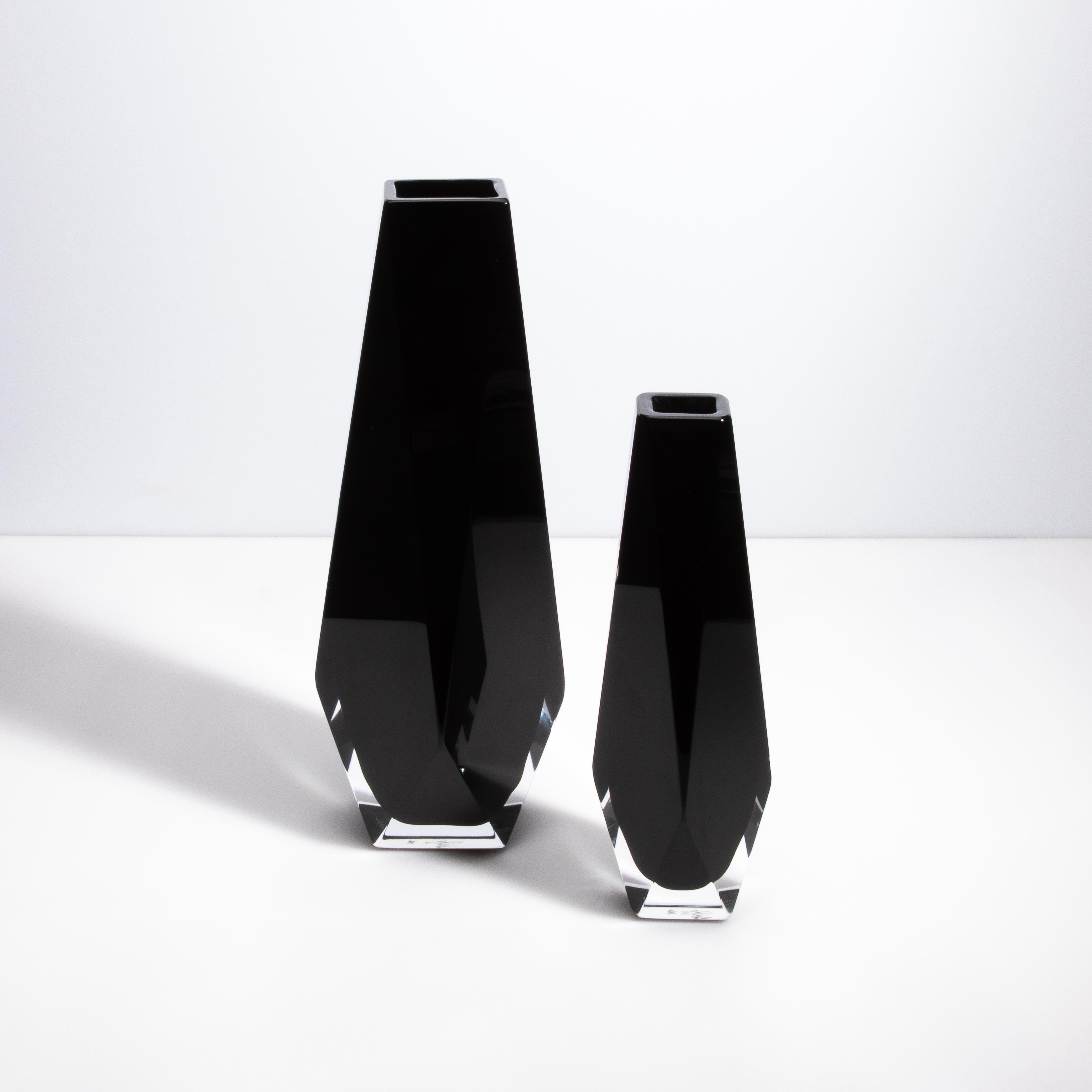 Vaso di Murano soffiato a mano Goccia in Onice Nero Piccolo in vendita 2