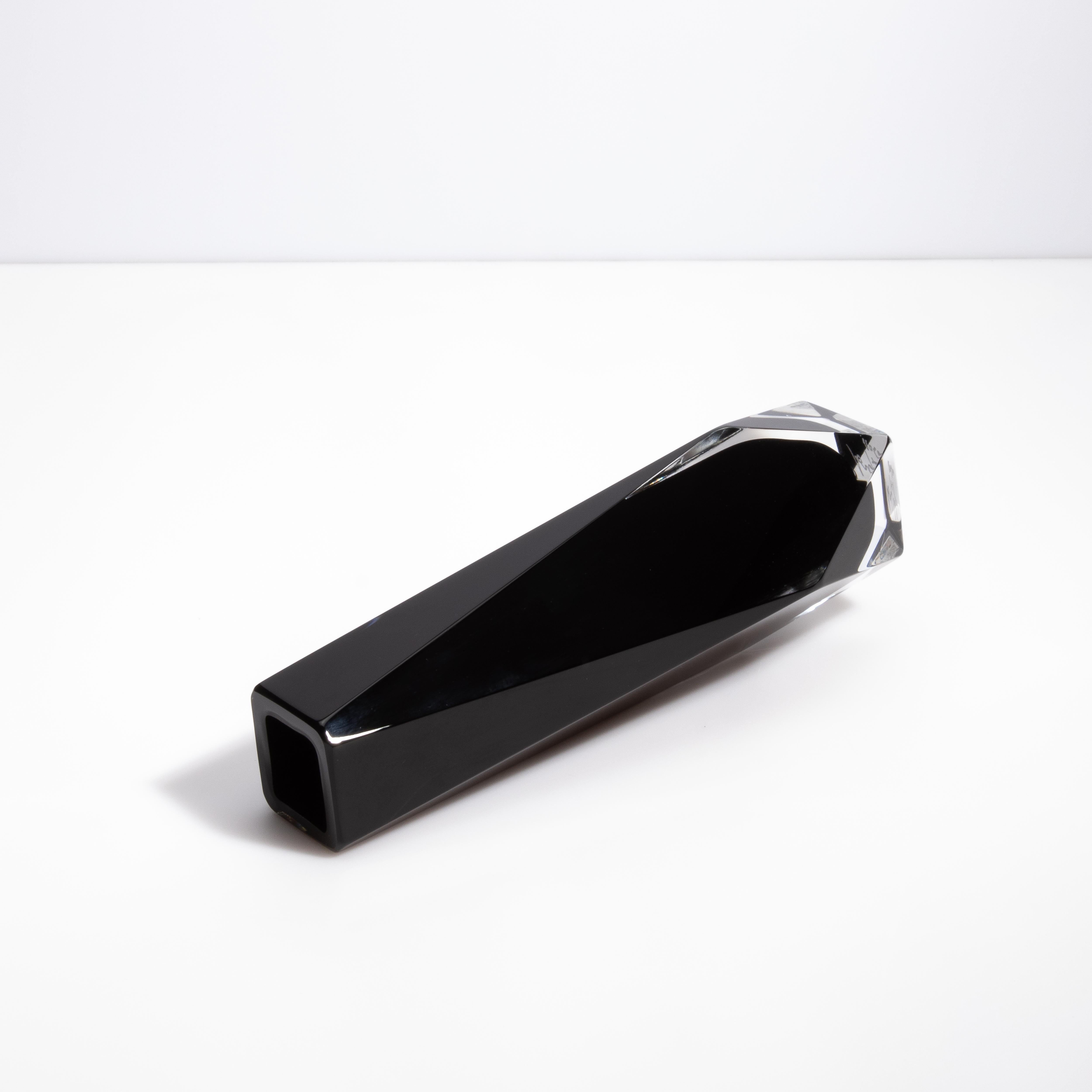 Vetro di Murano Vaso di Murano soffiato a mano Goccia in Onice Nero Piccolo in vendita