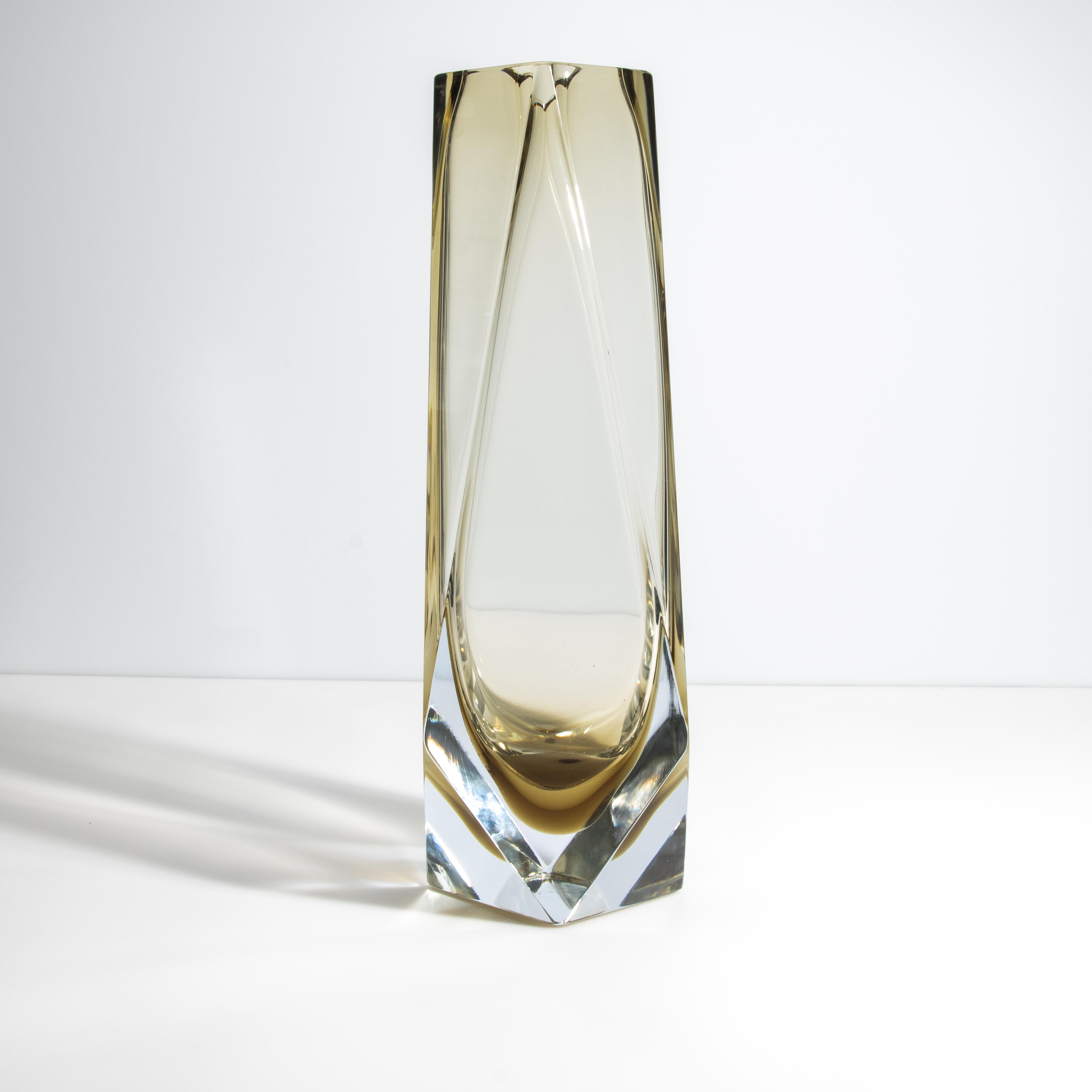 Vetro di Murano Vaso di Murano soffiato a mano Goccia in Oliver Alto in vendita
