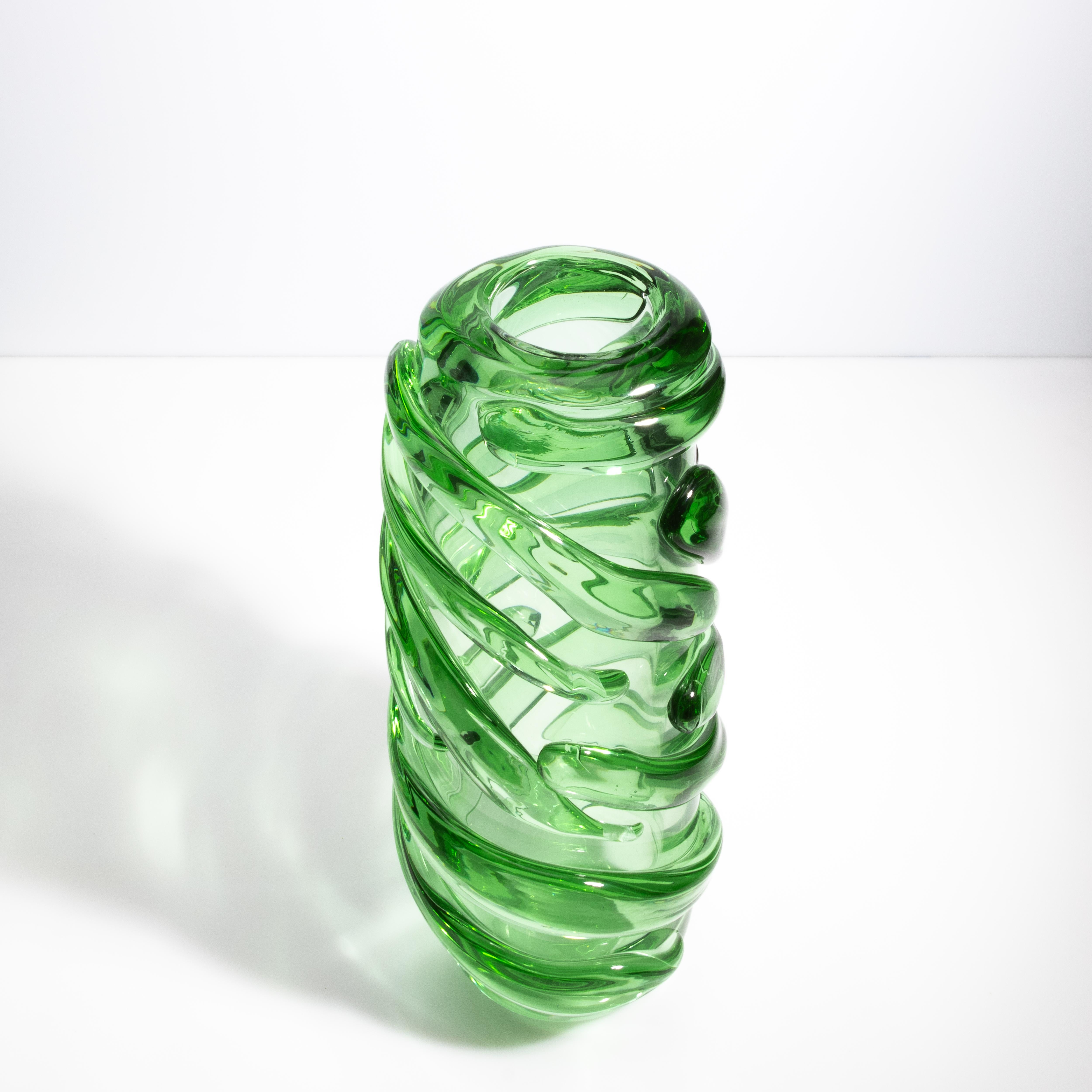 Italiano Vaso di Murano soffiato a mano Gomitolo in Greene & Greene Extra Alto in vendita