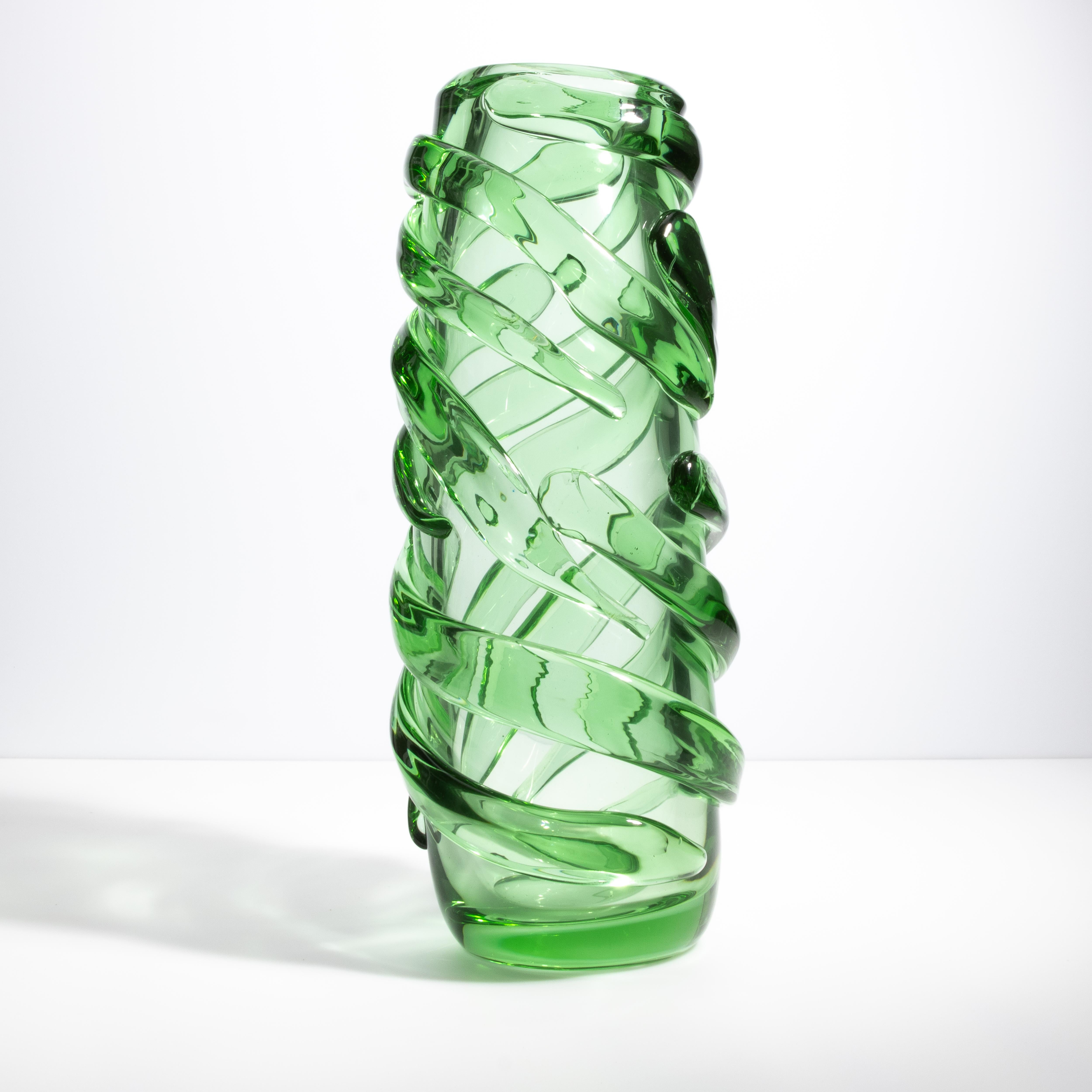 XXI secolo e contemporaneo Vaso di Murano soffiato a mano Gomitolo in Greene & Greene Extra Alto in vendita