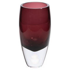Hand Blown Murano Vase in Amethyst