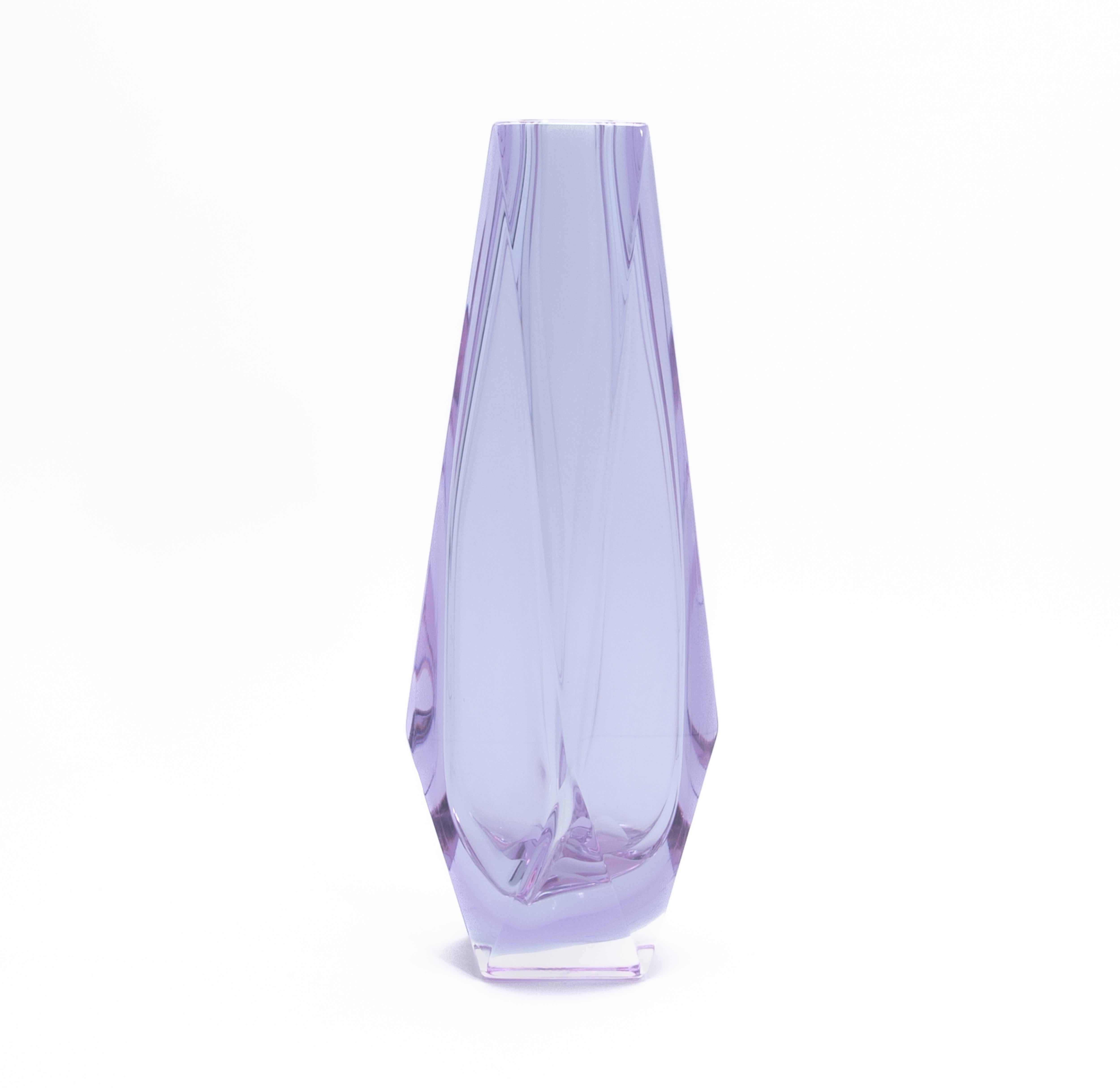 Vaso di Murano soffiato a mano in Lavanda in vendita 4