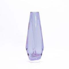 Hand-Blown Murano Vase in Lavender