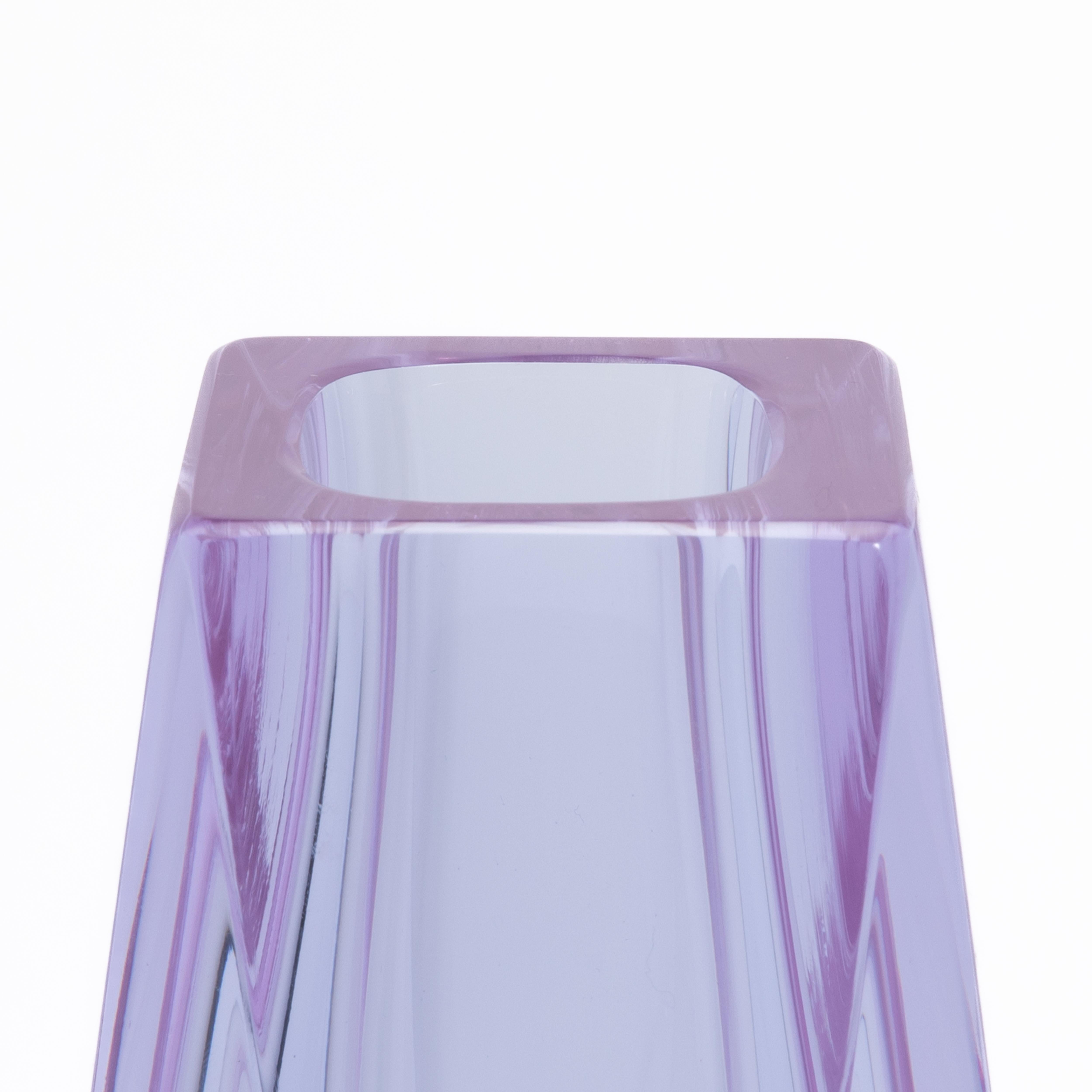 Vaso di Murano soffiato a mano in Lavanda in vendita 2