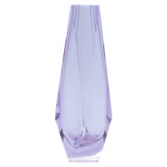Hand-Blown Murano Vase in Lavender