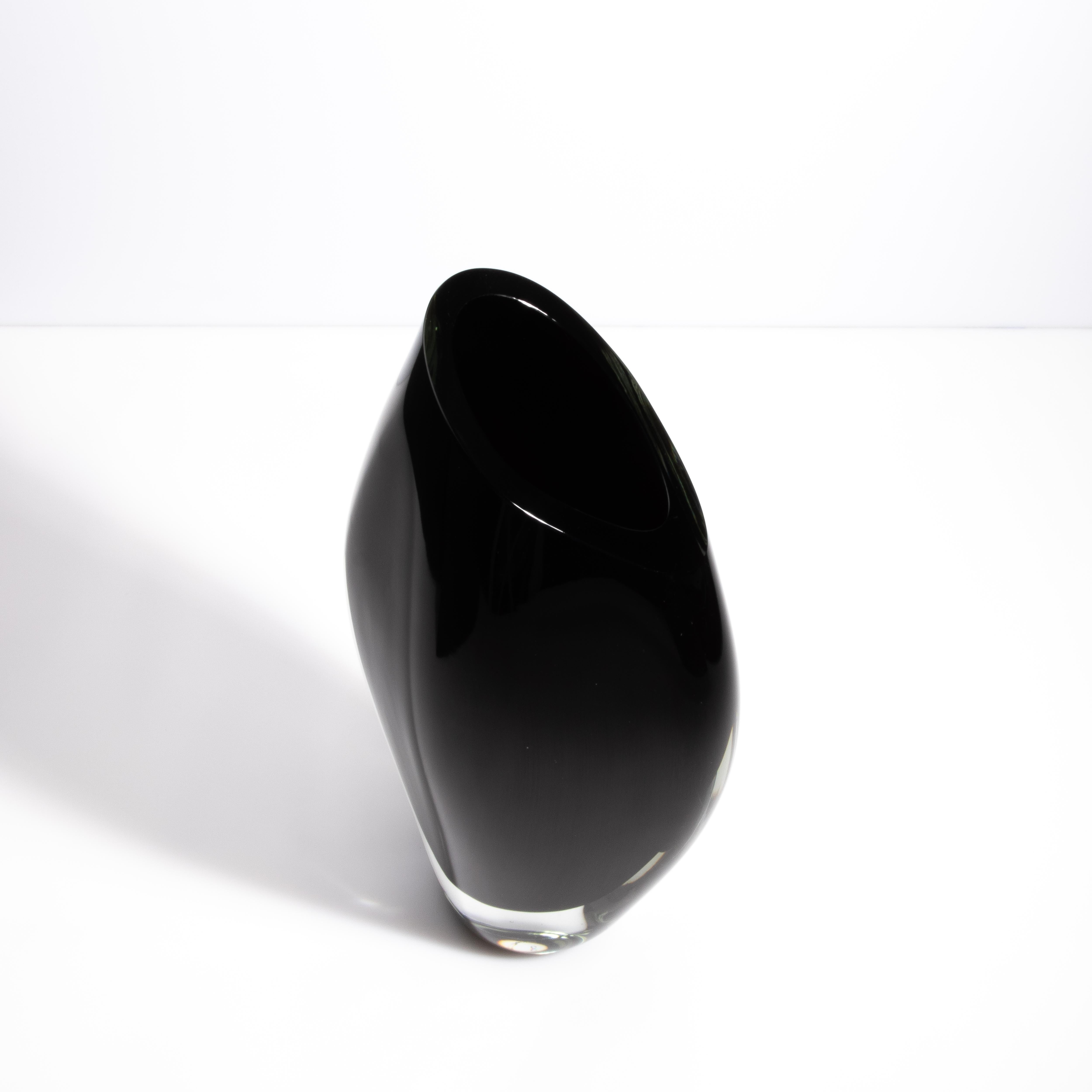 Vaso di Murano soffiato a mano in Onice Nero Grande In condizioni Nuovo in vendita a West Hollywood, CA
