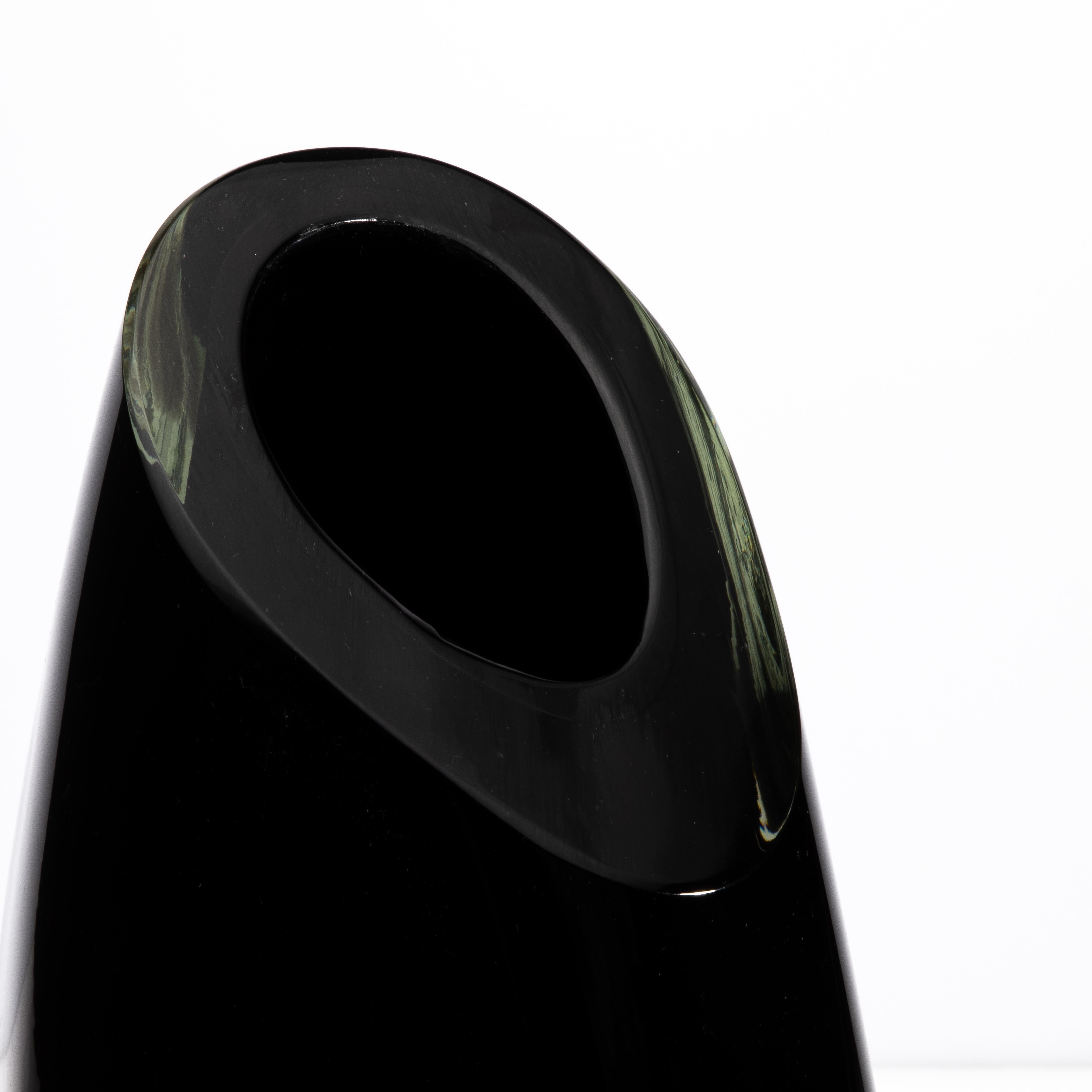 Vaso di Murano soffiato a mano in Onice Nero Medio In condizioni Nuovo in vendita a West Hollywood, CA