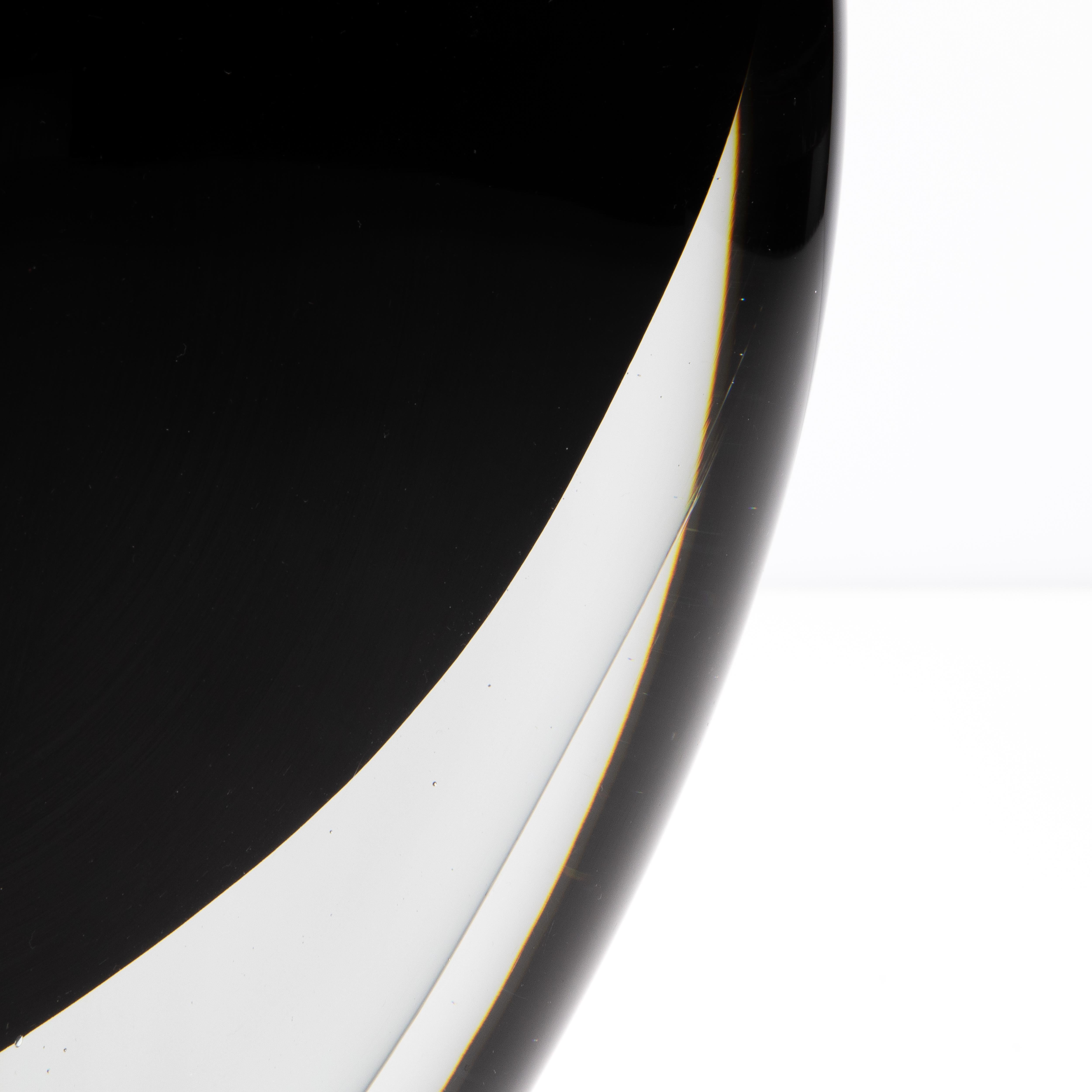 Vaso di Murano soffiato a mano in Onice Nero Piccolo in vendita 1