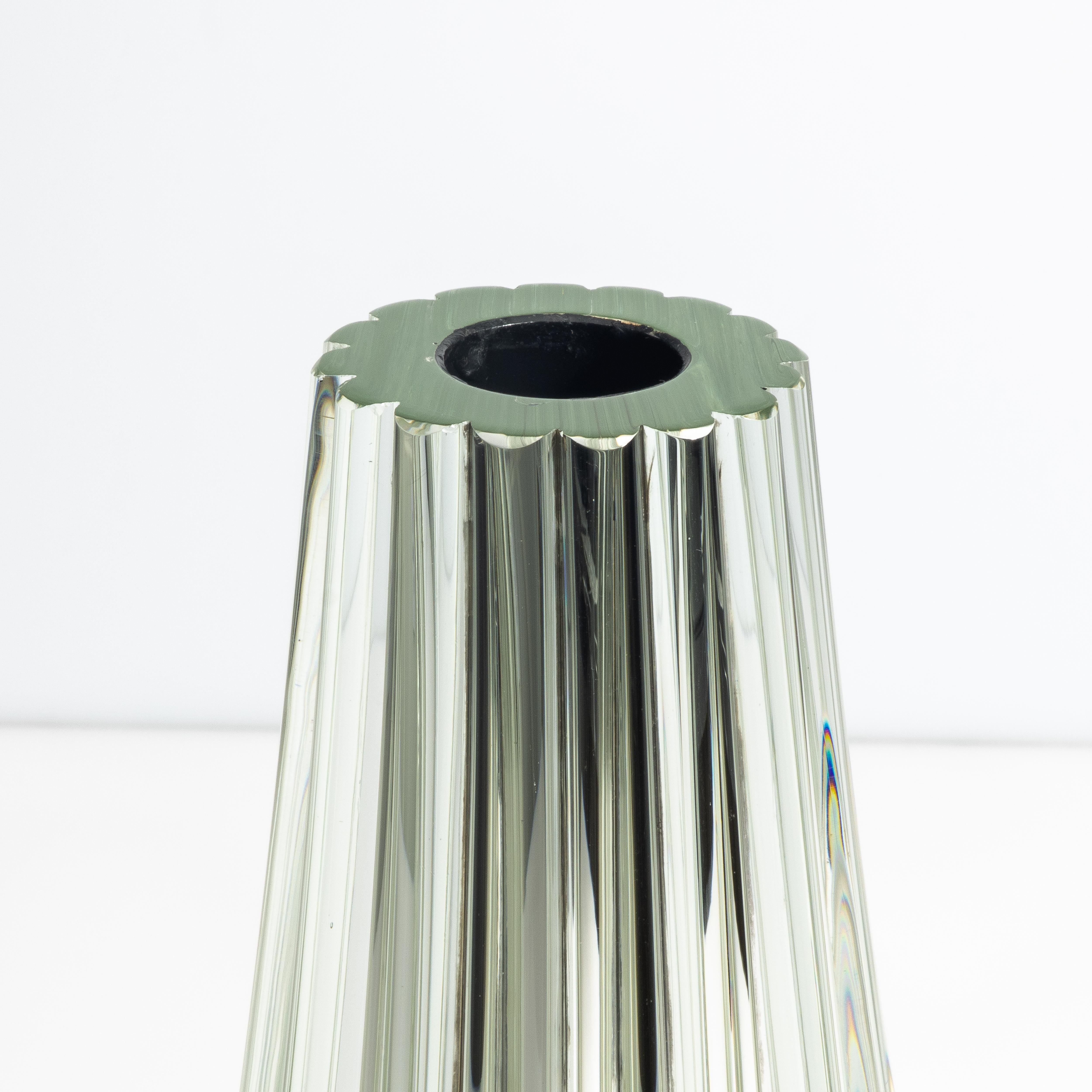 Italiano Vaso Massiccio di Murano soffiato a mano con specchio trasparente in vendita