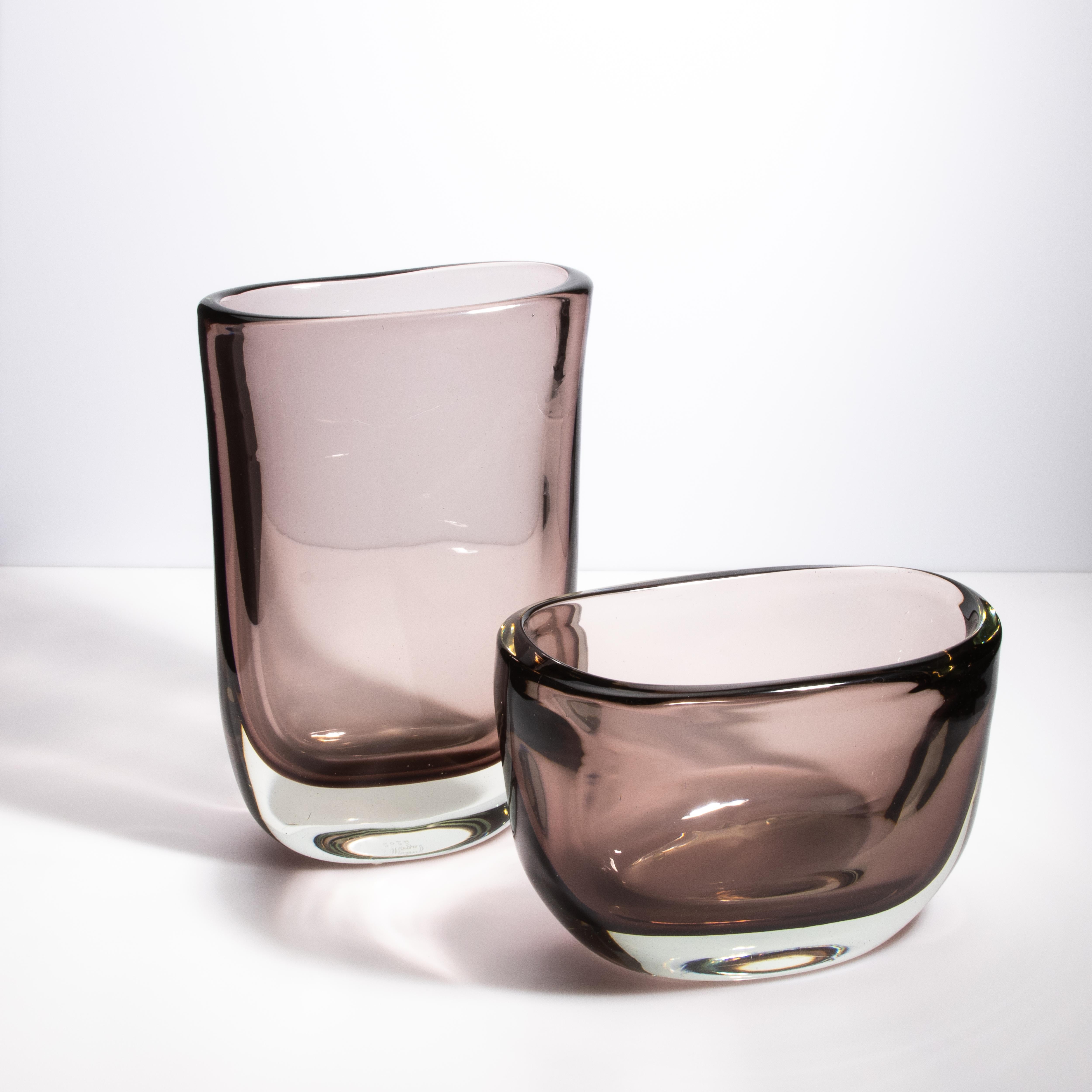 Vaso di Murano soffiato a mano Massiccio Smoky in vendita 3