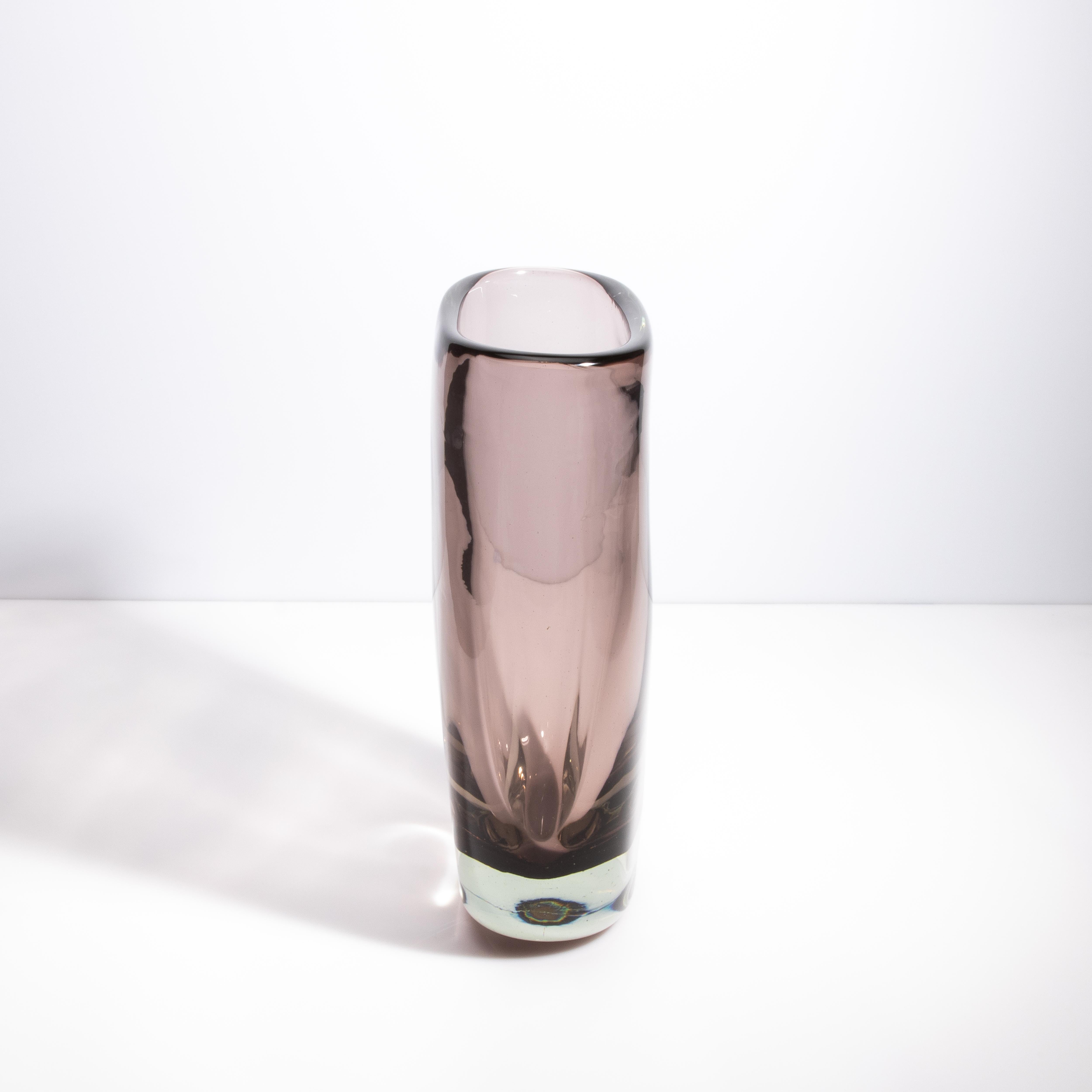 Moderno Vaso di Murano soffiato a mano Massiccio Smoky in vendita