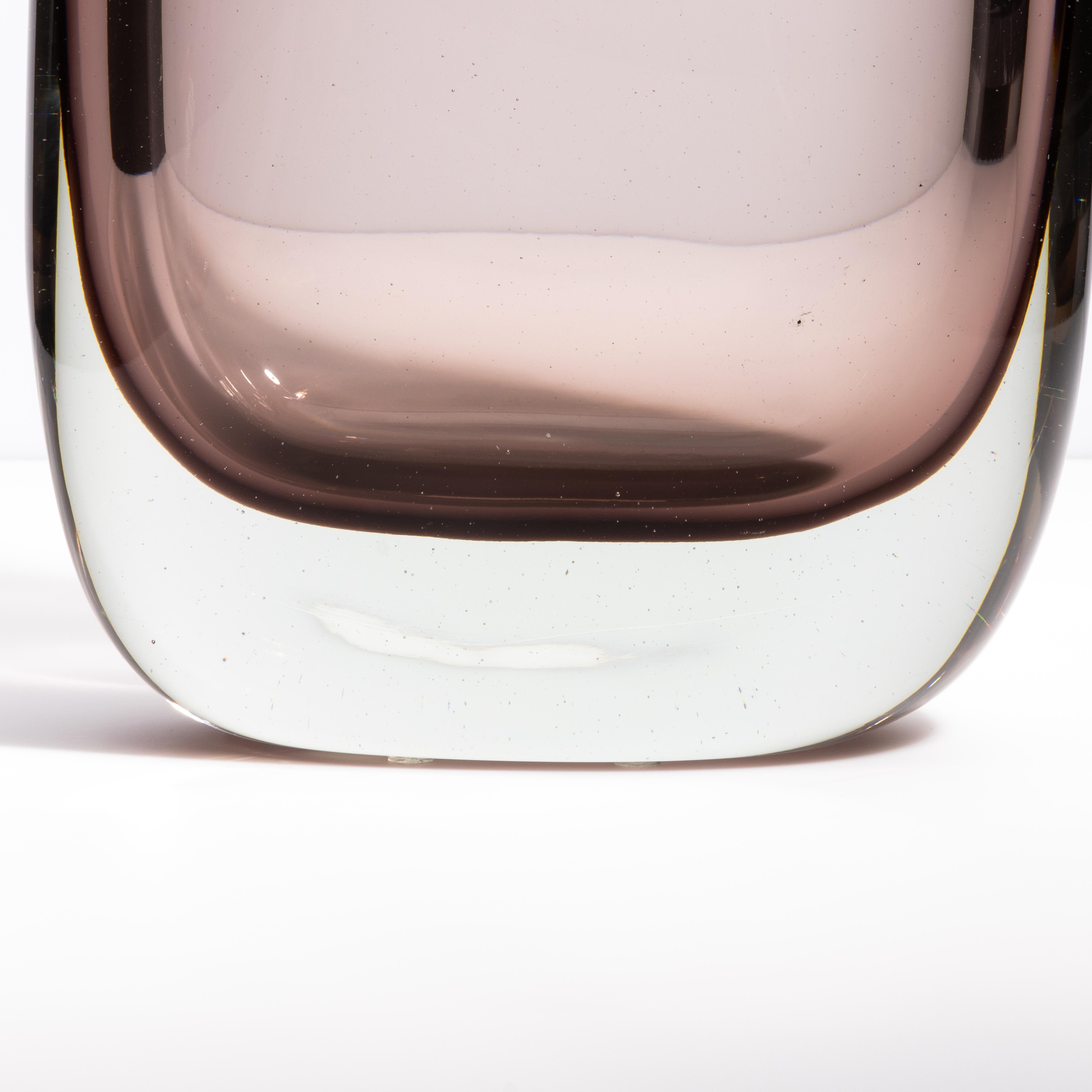Vetro di Murano Vaso di Murano soffiato a mano Massiccio Smoky in vendita
