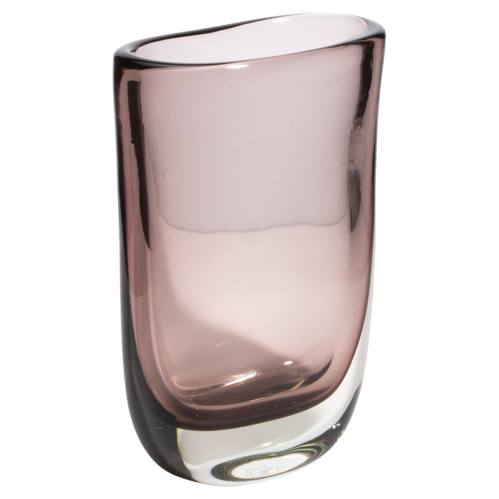 Vaso di Murano soffiato a mano Massiccio Smoky