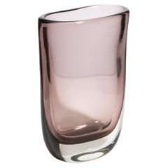 Hand Blown Murano Vase Massiccio Smoky