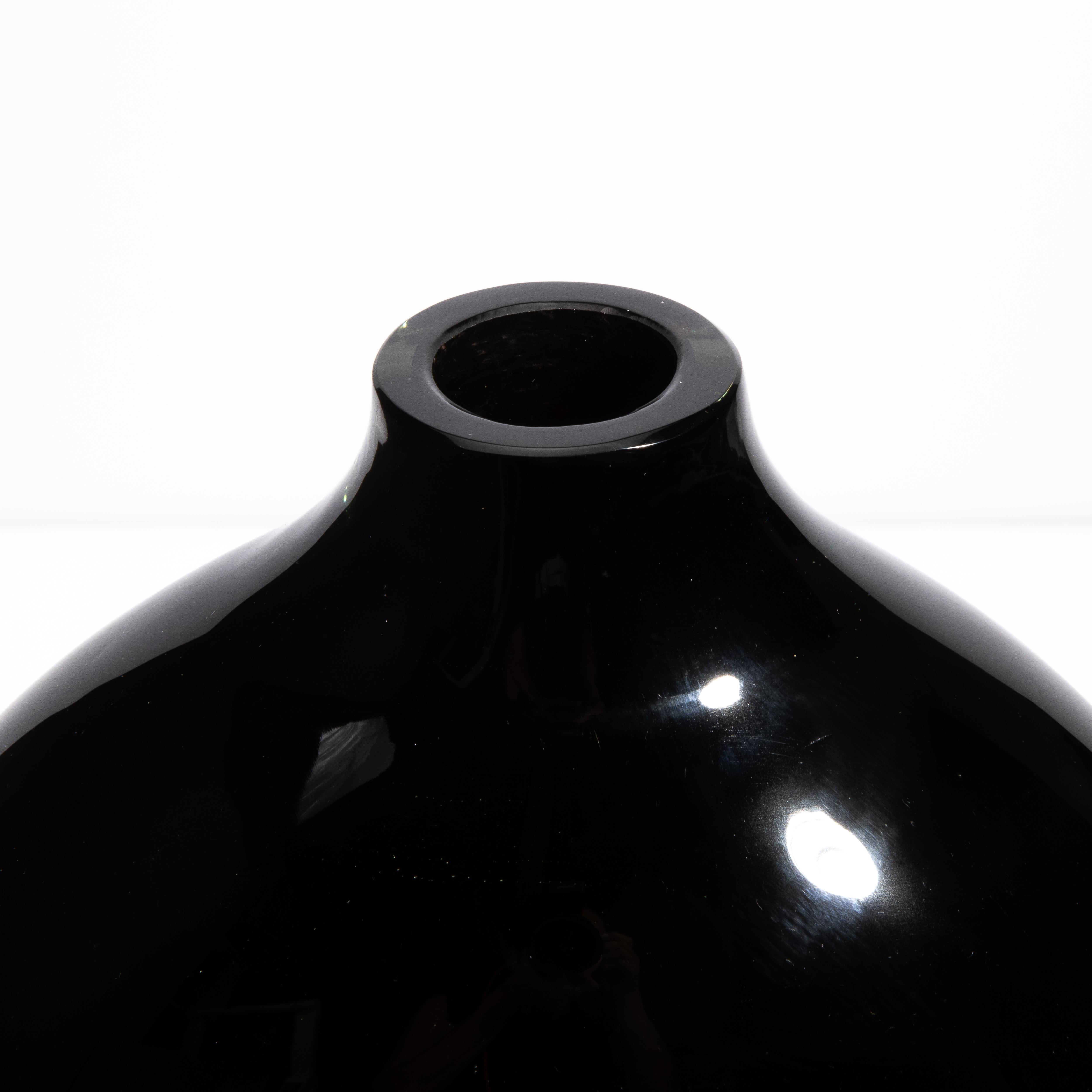 Vaso di Murano soffiato a mano Sommerso in Onice Nero In condizioni Nuovo in vendita a West Hollywood, CA