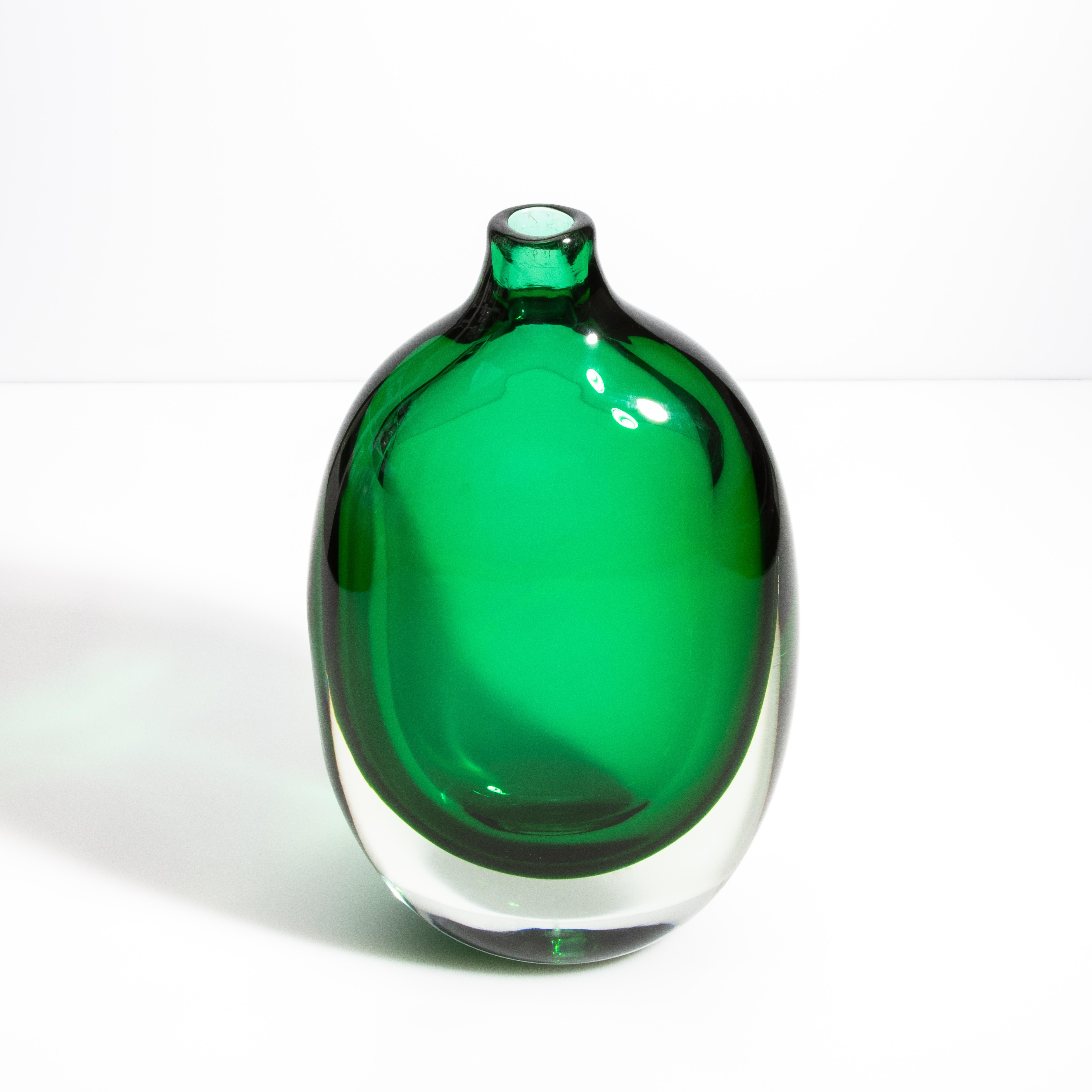 Italiano Vaso di Murano soffiato a mano Sommerso in Greene & Greene in vendita